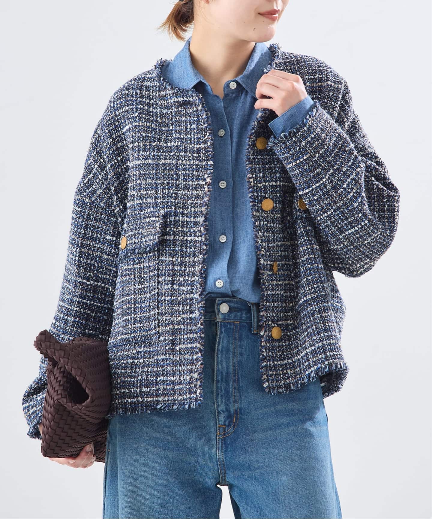 予約》【一部店舗＆WEB限定】GIOLICATWEED ドルマンジャケット（ノー