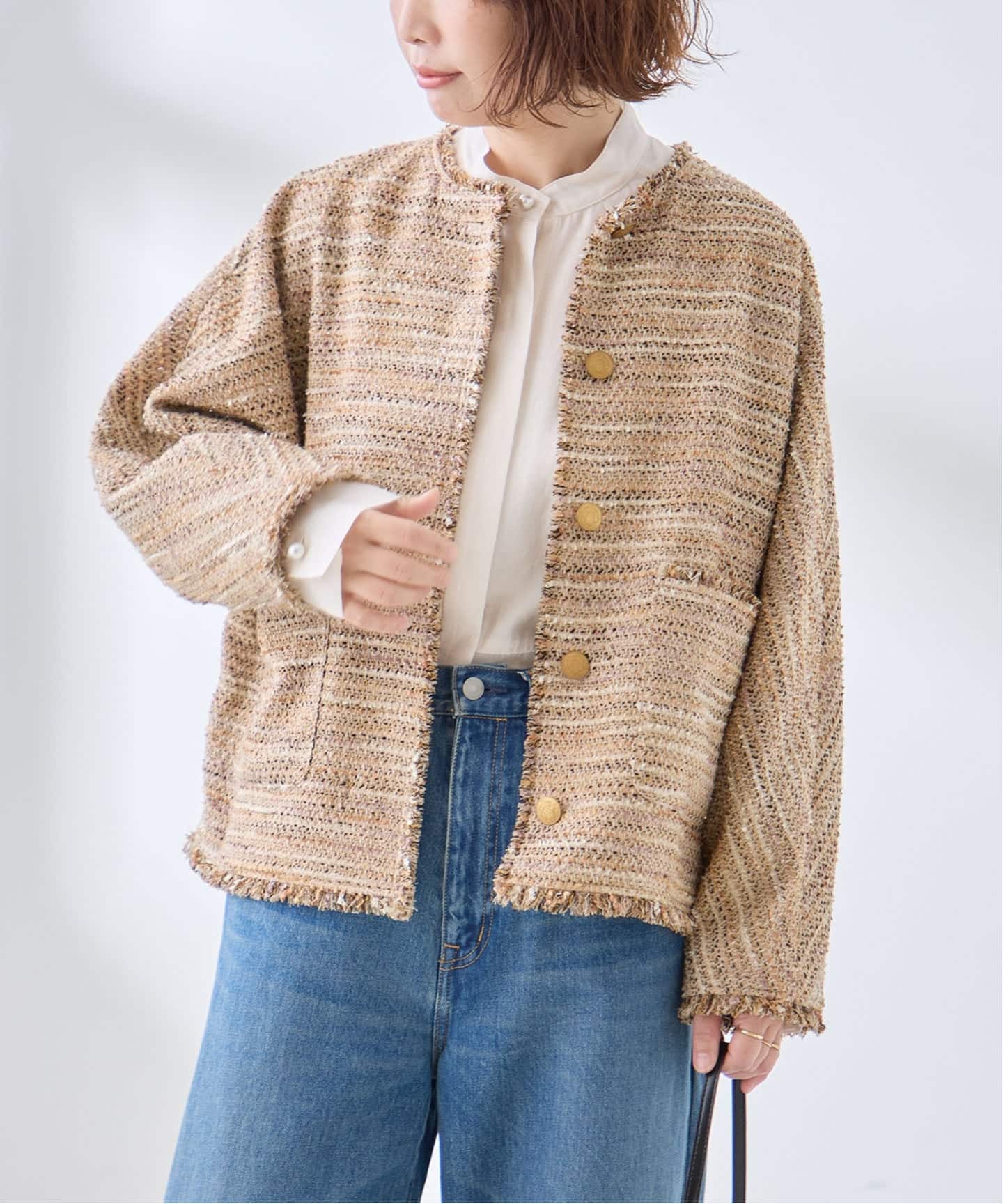 GIOLICA TWEEDドルマンジャケット　ツイードジャケット 予約》GIOLICA TWEED ドルマンジャケット（その他ジャケット・スーツ