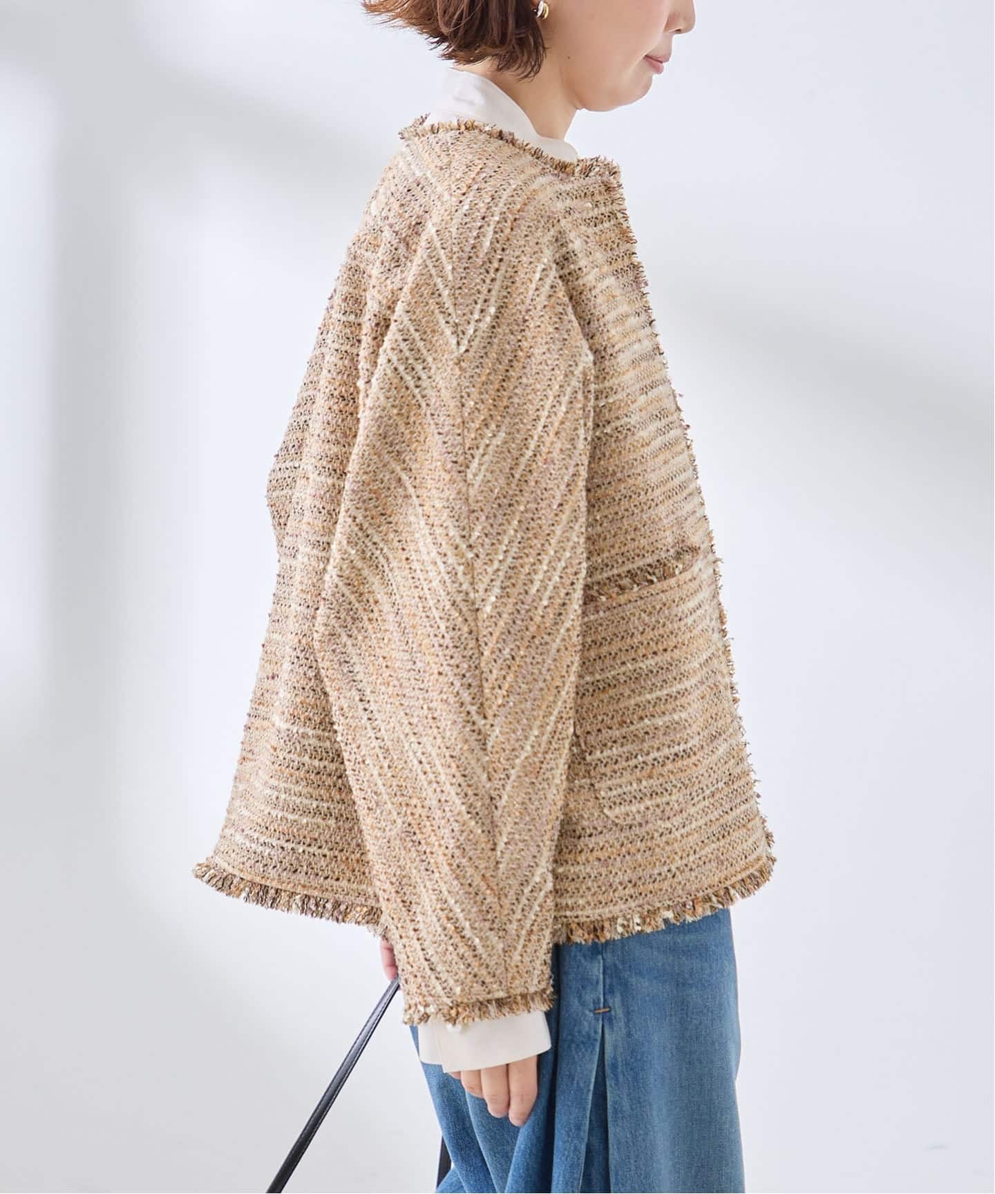 GIOLICA TWEEDドルマンジャケット　ツイードジャケット 予約》GIOLICA TWEED ドルマンジャケット（その他ジャケット・スーツ