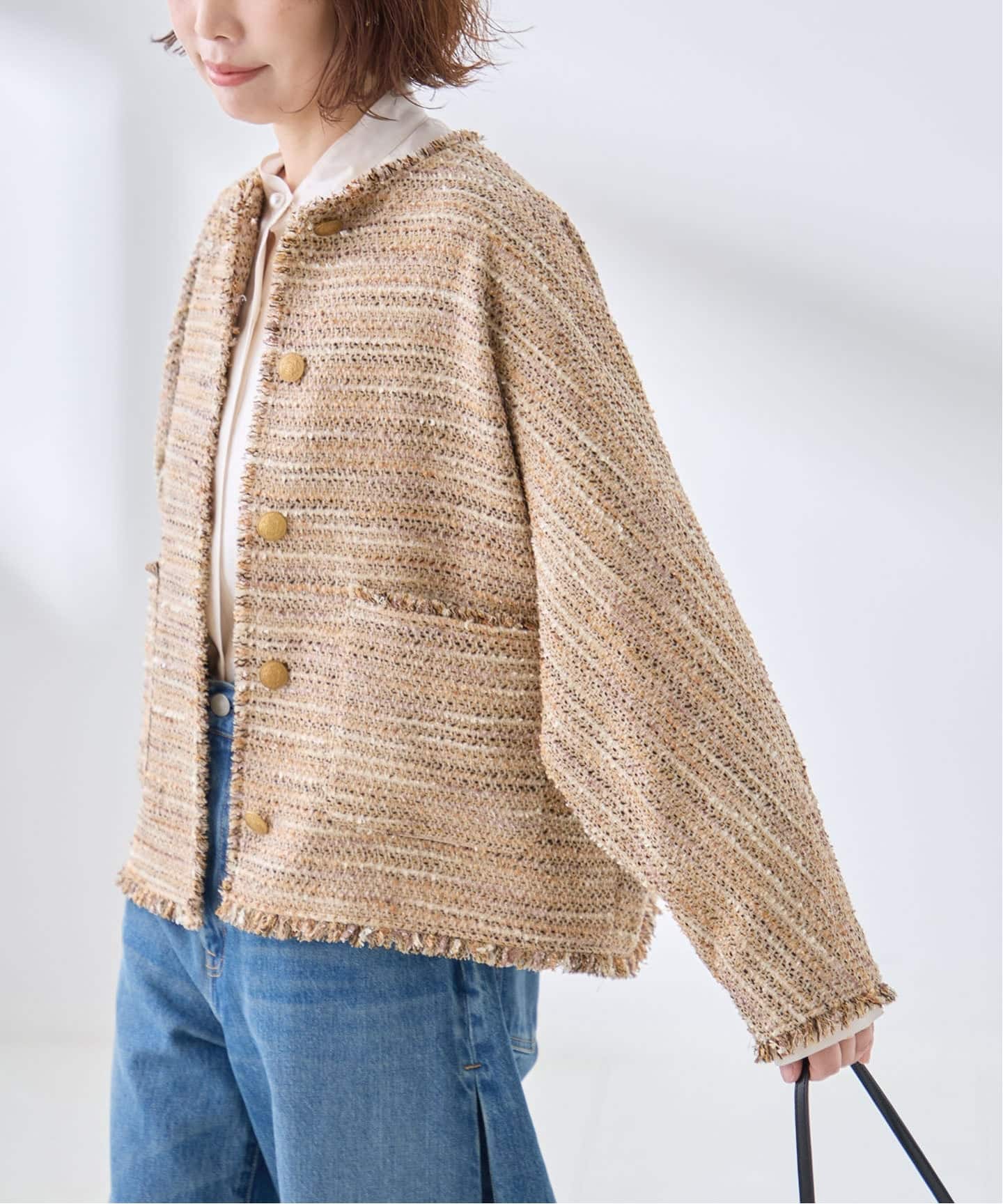 GIOLICA TWEEDドルマンジャケット　ツイードジャケット 予約》GIOLICA TWEED ドルマンジャケット（その他ジャケット・スーツ