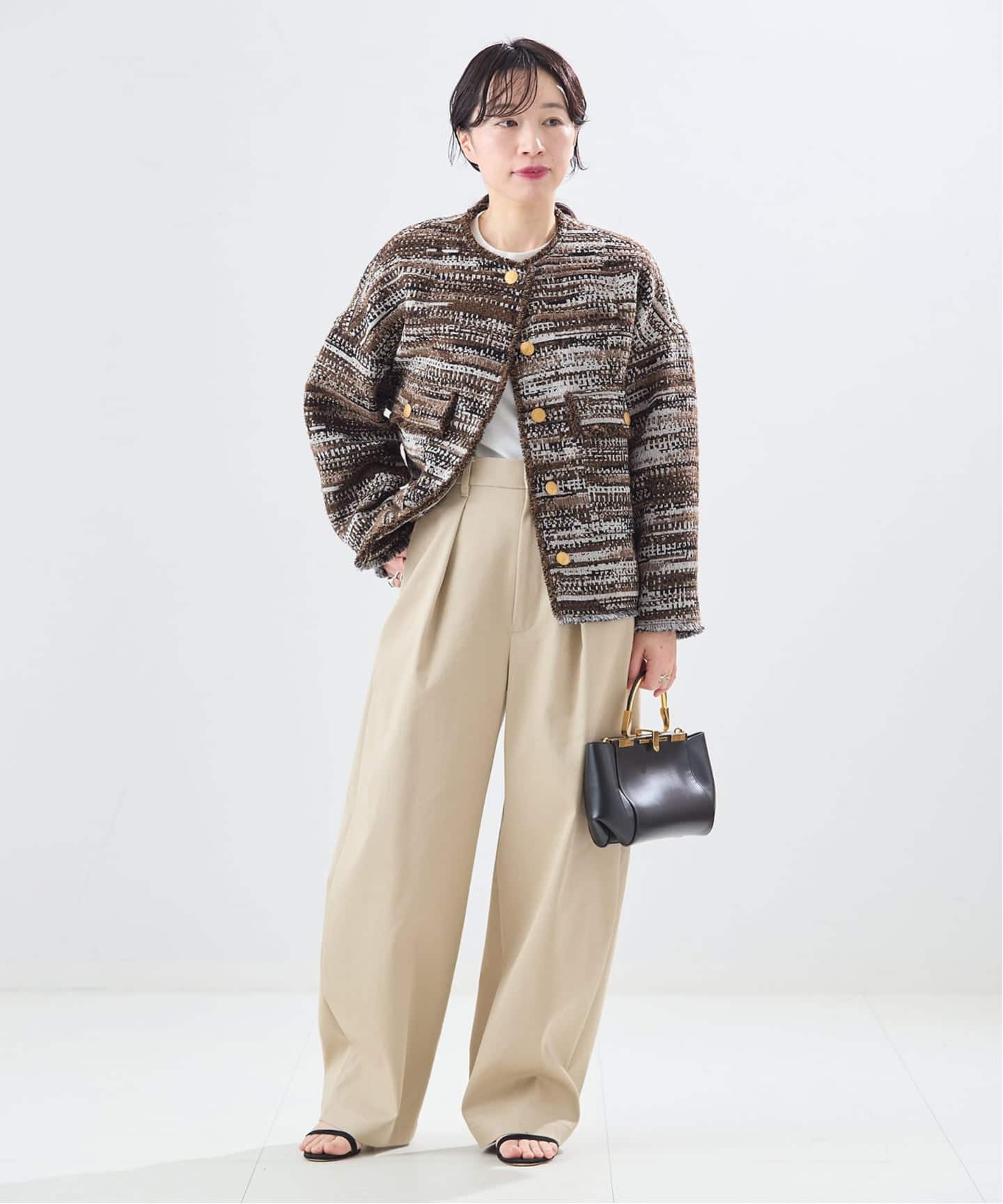 一部店舗＆WEB限定】GIOLICATWEED ドルマンジャケット 2（ノーカラー