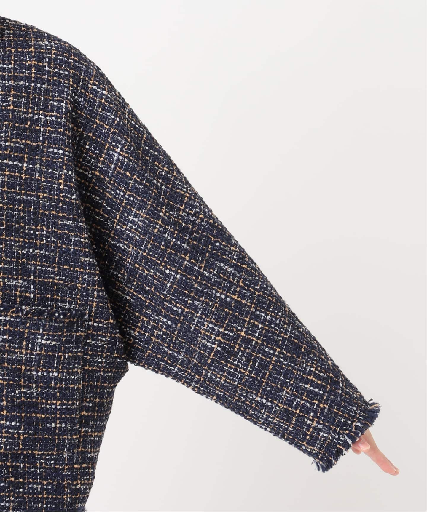 GIOLICA TWEED ドルマンジャケット（ノーカラージャケット）｜JOURNAL