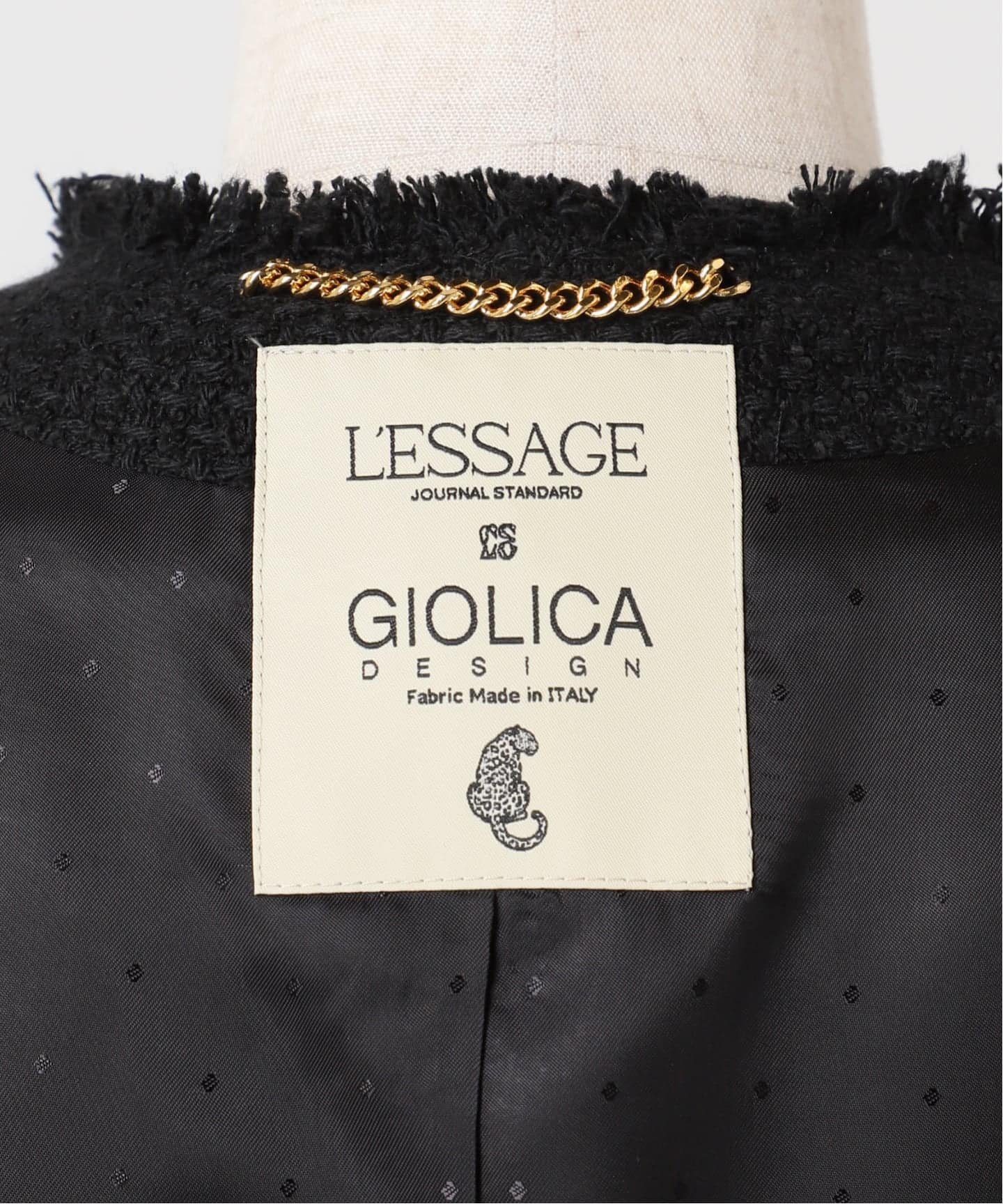 GIOLICA ツイード D/Sジャケット（ノーカラージャケット）｜JOURNAL
