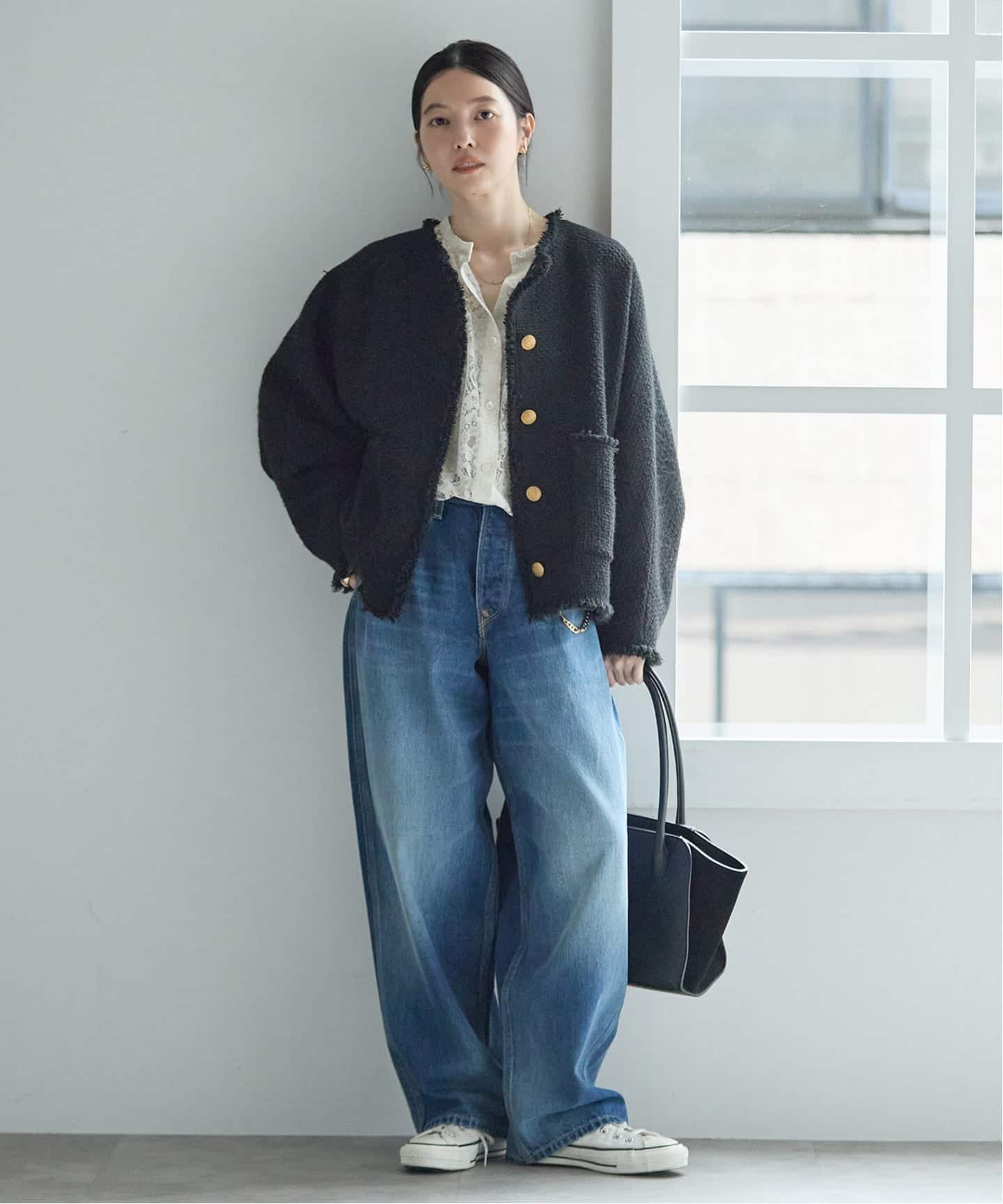 追加予約6》【金子綾さん着用】GIOLICA TWEED ドルマンジャケット