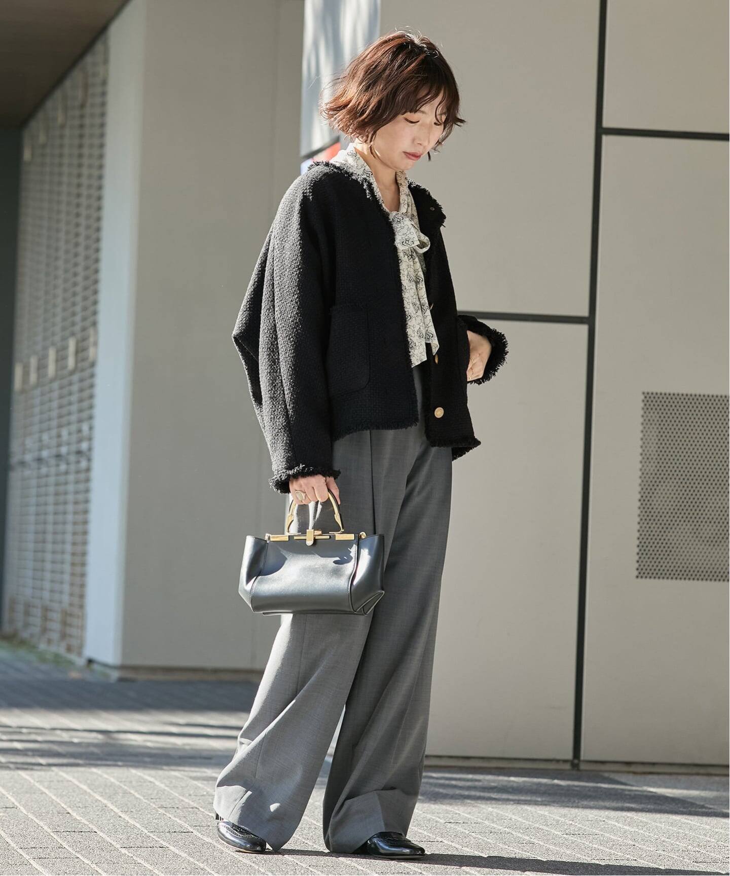 追加予約6》【金子綾さん着用】GIOLICA TWEED ドルマンジャケット