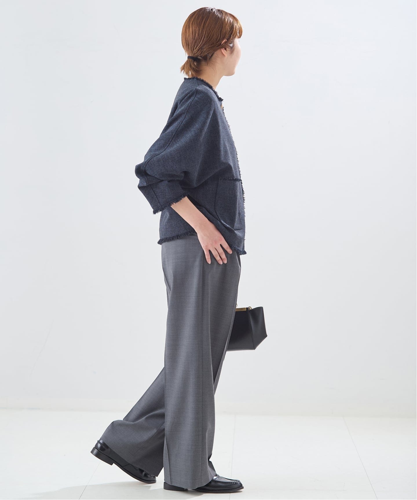 出品10/26まで★ジャーナルスタンダードレサージュ ツイードドルマンジャケット セール】《SP》TWEEDドルマンジャケット（ノーカラージャケット