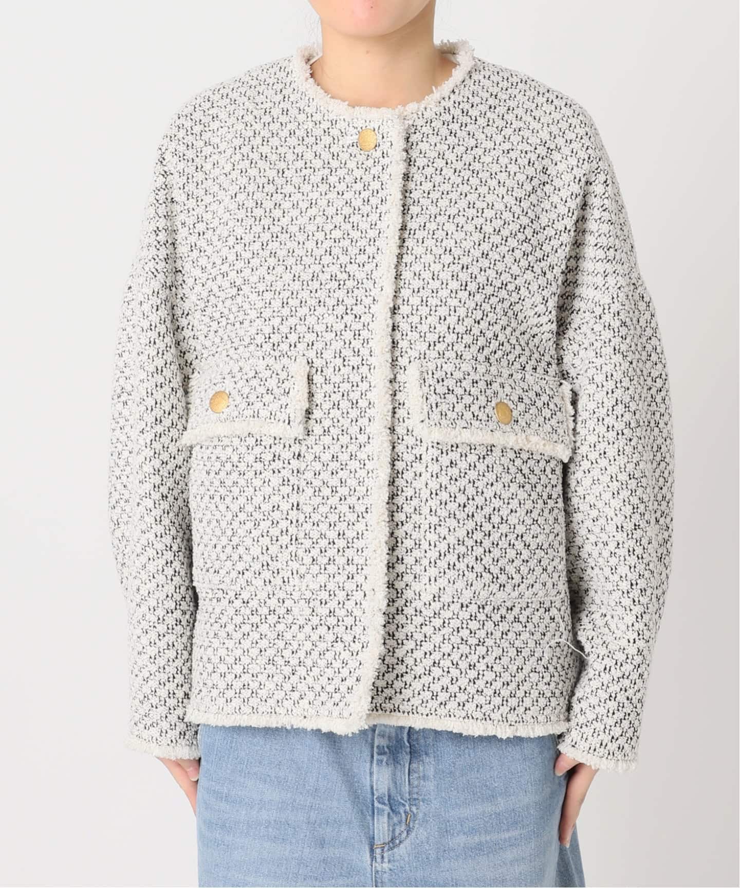 GIOLICATWEED ドルマンジャケット（ノーカラージャケット）｜JOURNAL