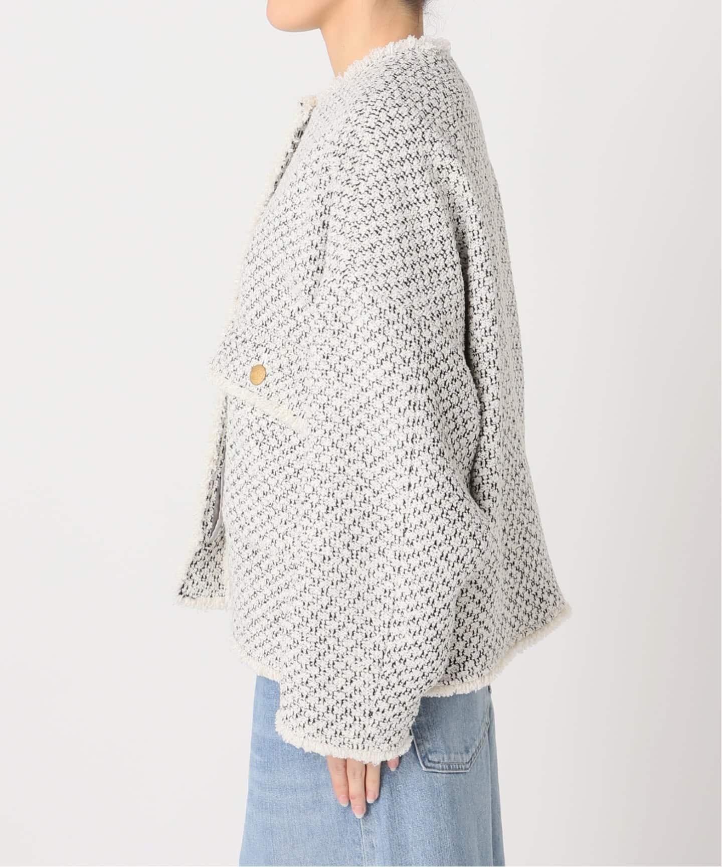 予約》GIOLICATWEED ドルマンジャケット（ノーカラージャケット