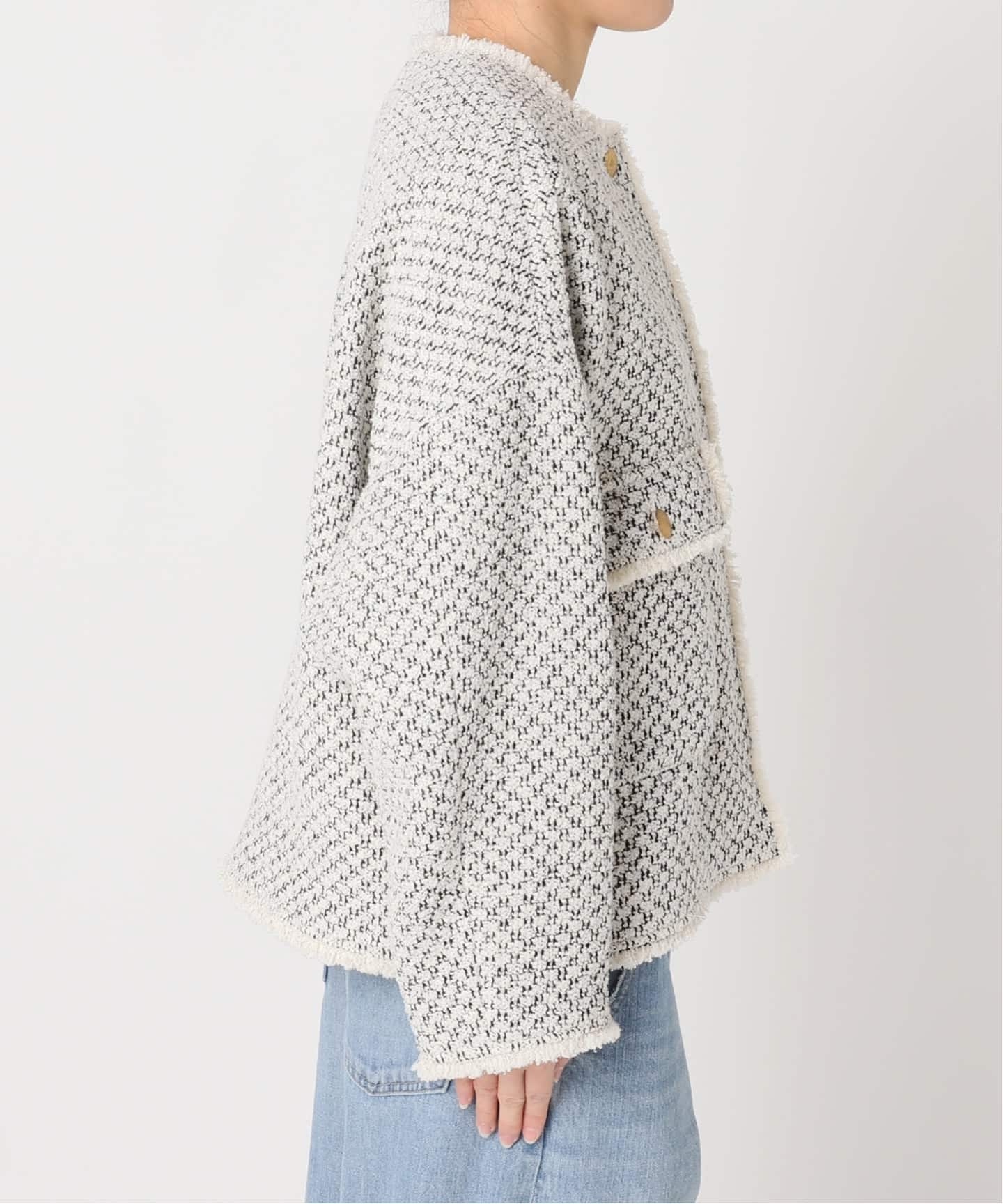 GIOLICATWEED ドルマンジャケット（ノーカラージャケット）｜JOURNAL