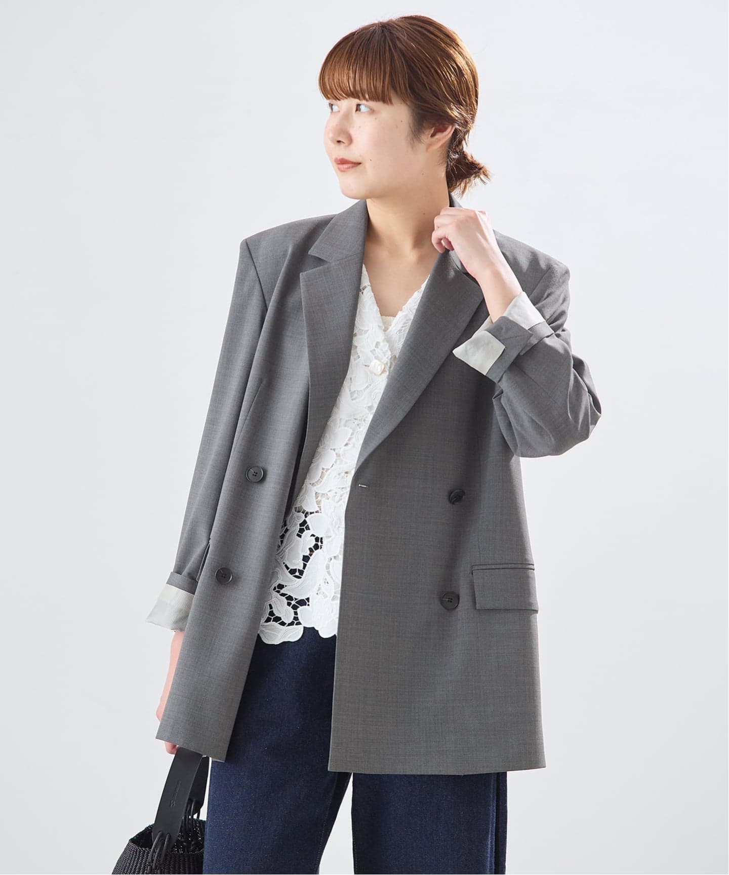 金子綾さん着用】LANA ダブルブレストジャケット（テーラード