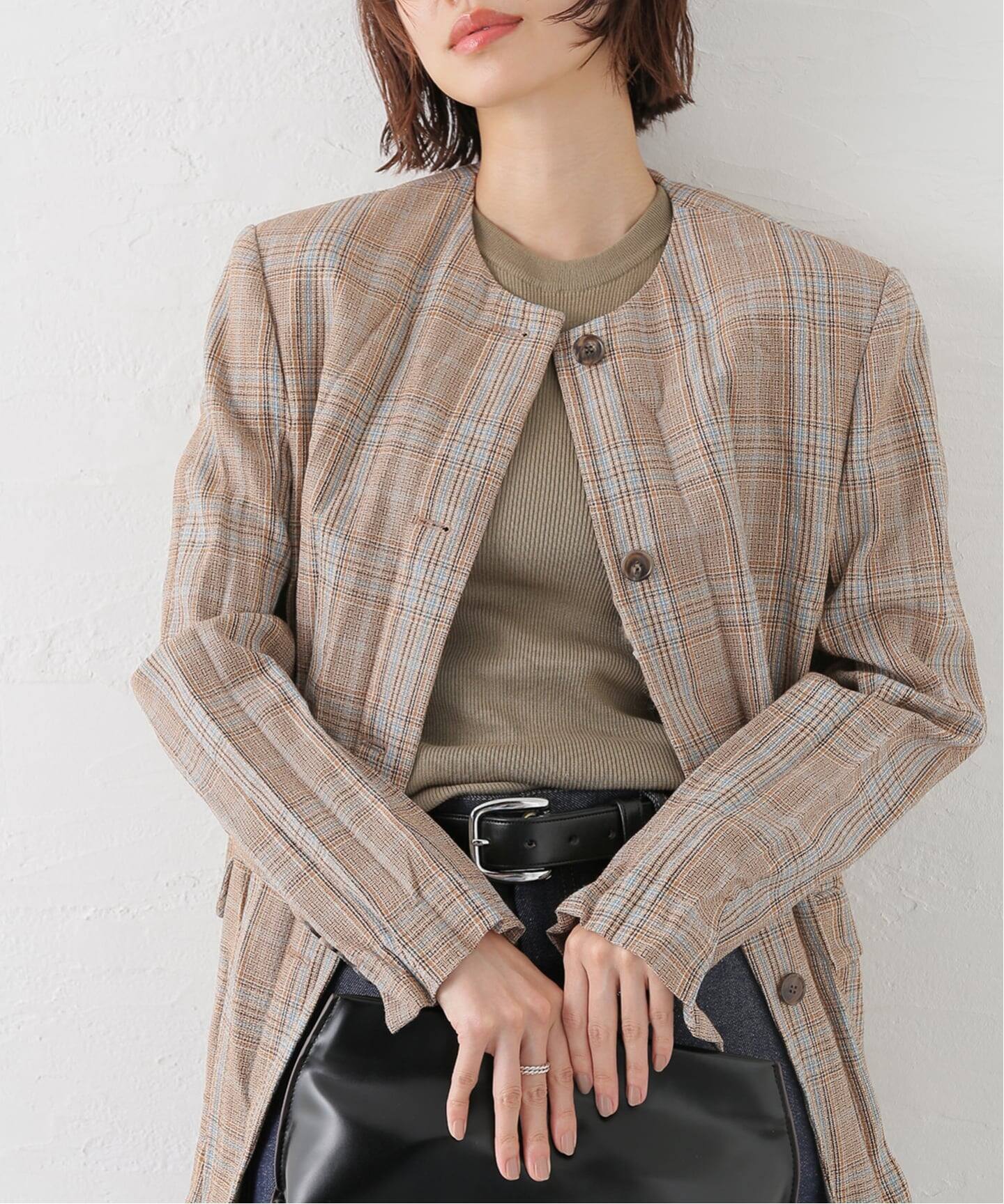 RECTO/レクト CLINKLE VINTAGE CHECK JACKET (CAMEL) ジャケット 