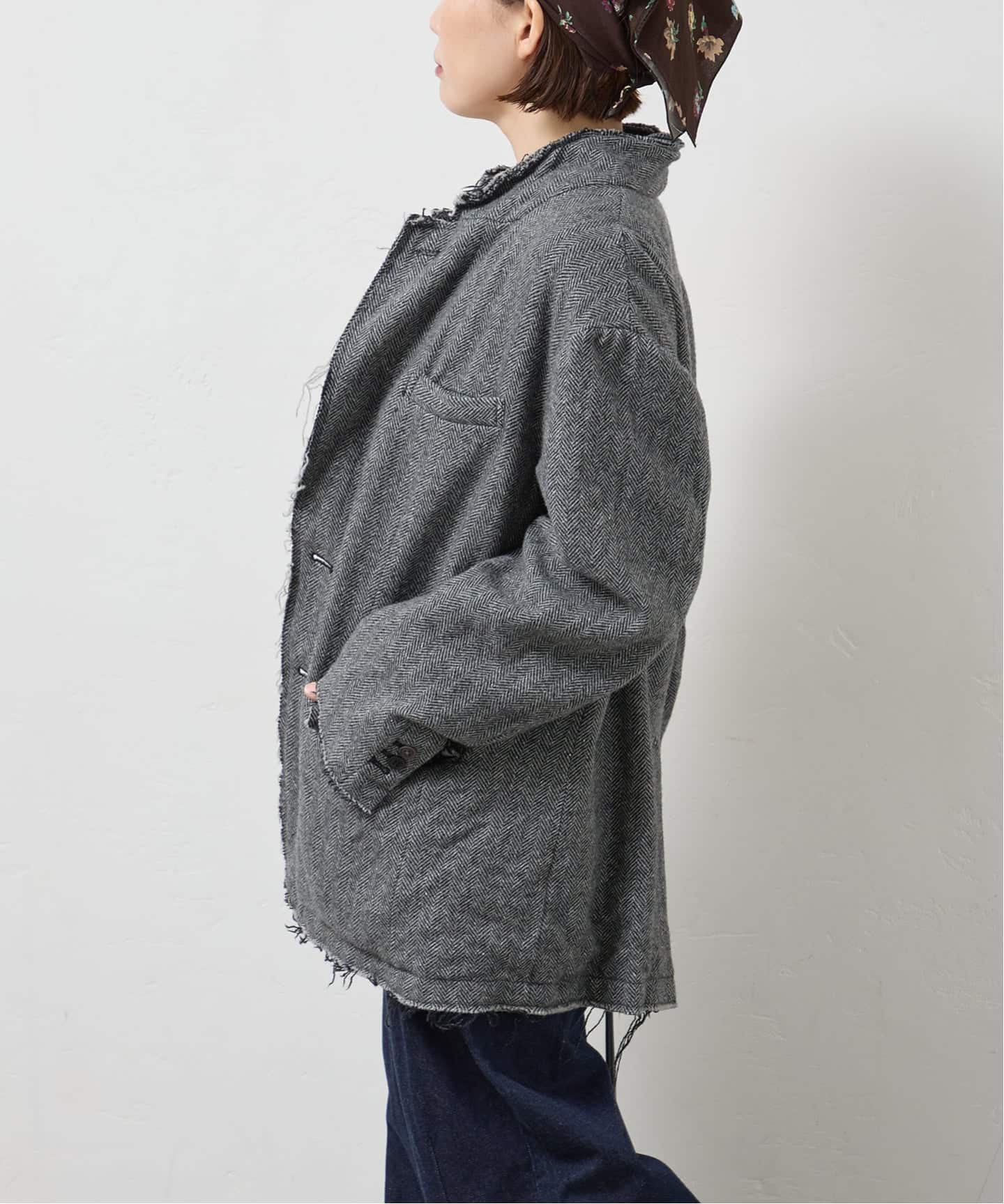 JANE SMITH/ジェーンスミス GARMENT WASHED SILKNEP TWEED ジャケット