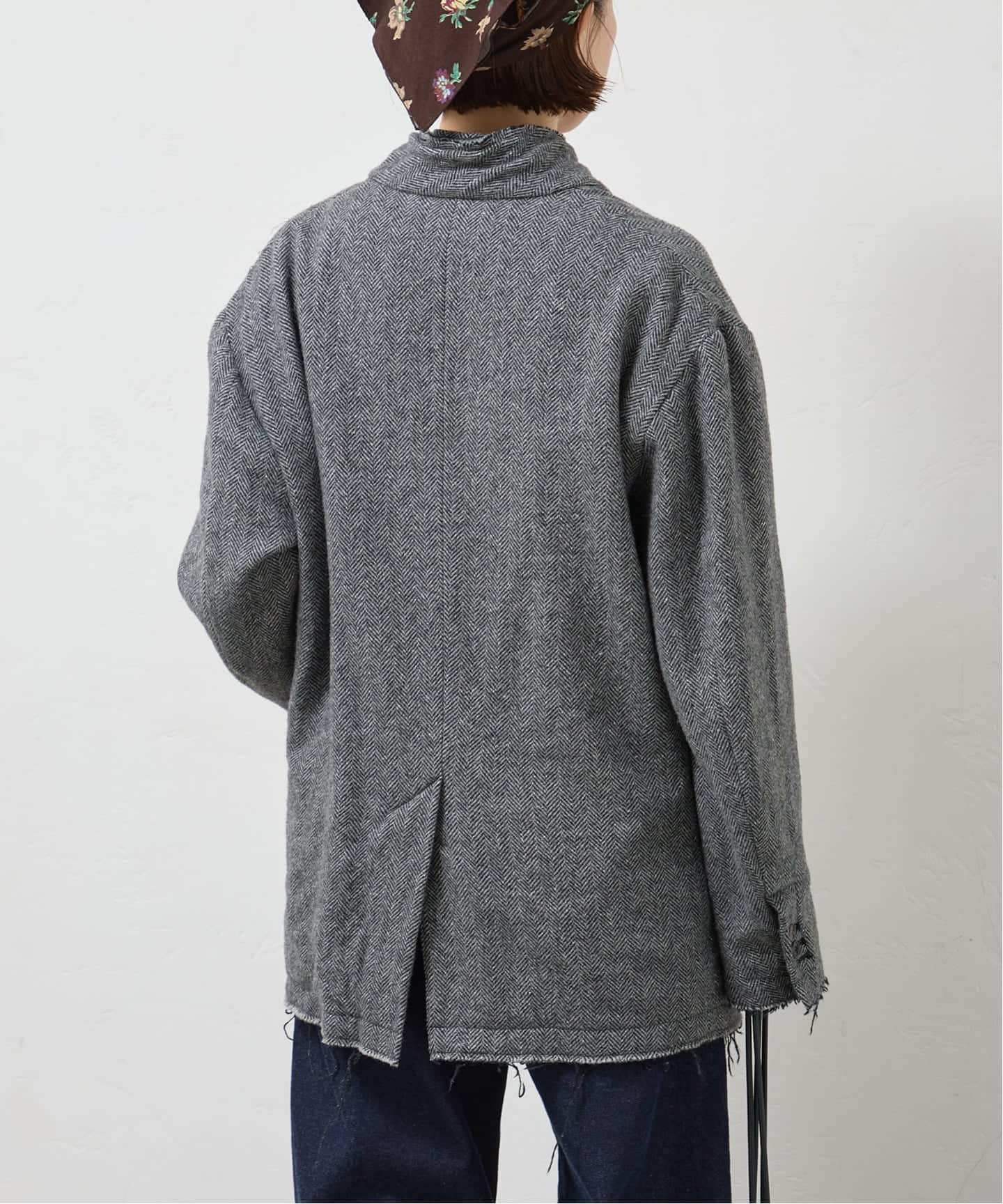 JANE SMITH/ジェーンスミス GARMENT WASHED SILKNEP TWEED ジャケット