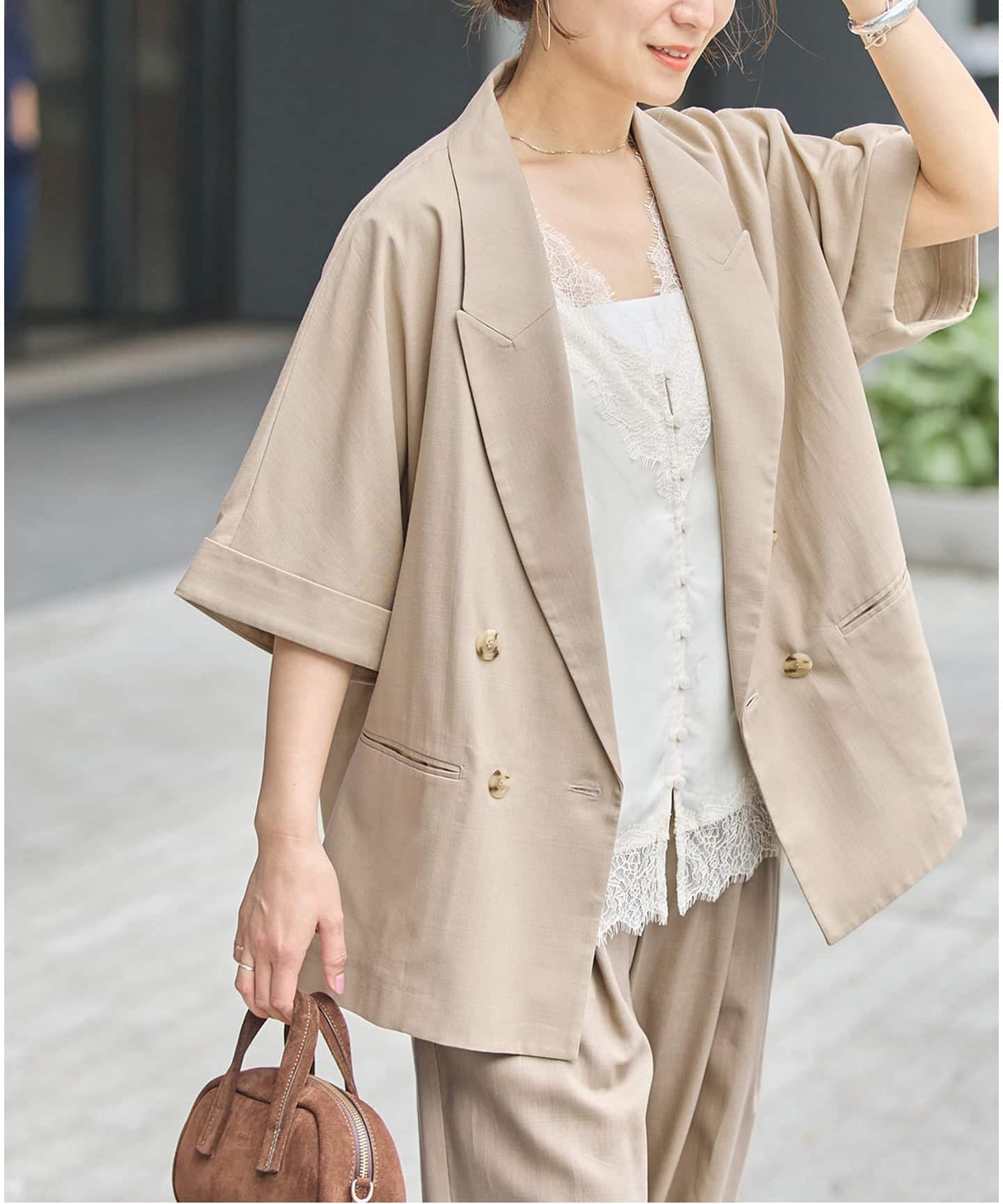 ニューヨーカー サフィラン リネン テーラードジャケット アンコン ベージュ M UNITED ARROWS｜<conte>リネン テーラードジャケット | Rakuten