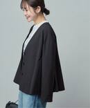 リネンナイロンストレッチフレアジャケット