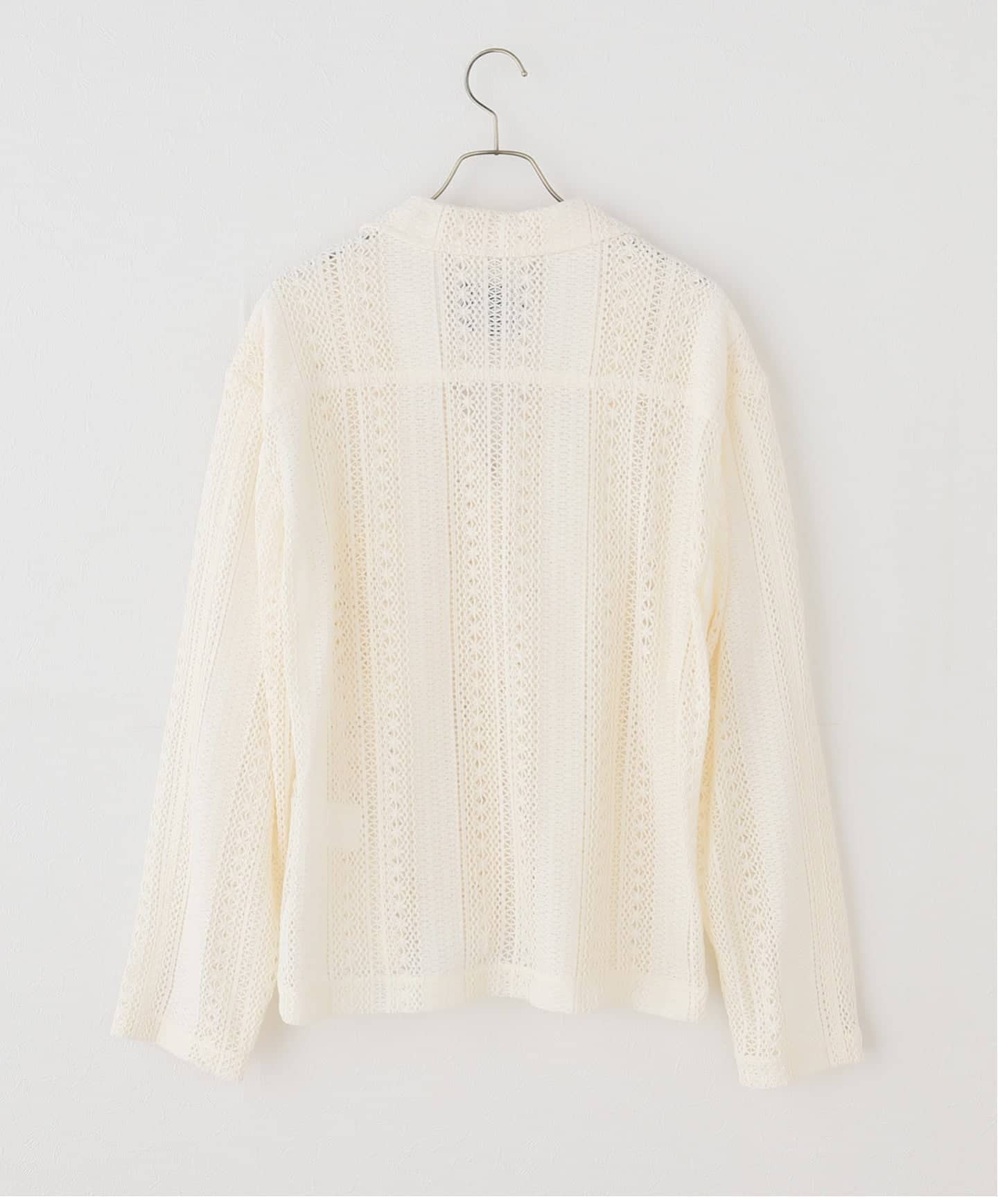 ロウクラシック　Low classic ノーカラージャケット　ベスト　L LOW CLASSIC/ロウ クラシック】LACE JACKET（その他ジャケット・スーツ