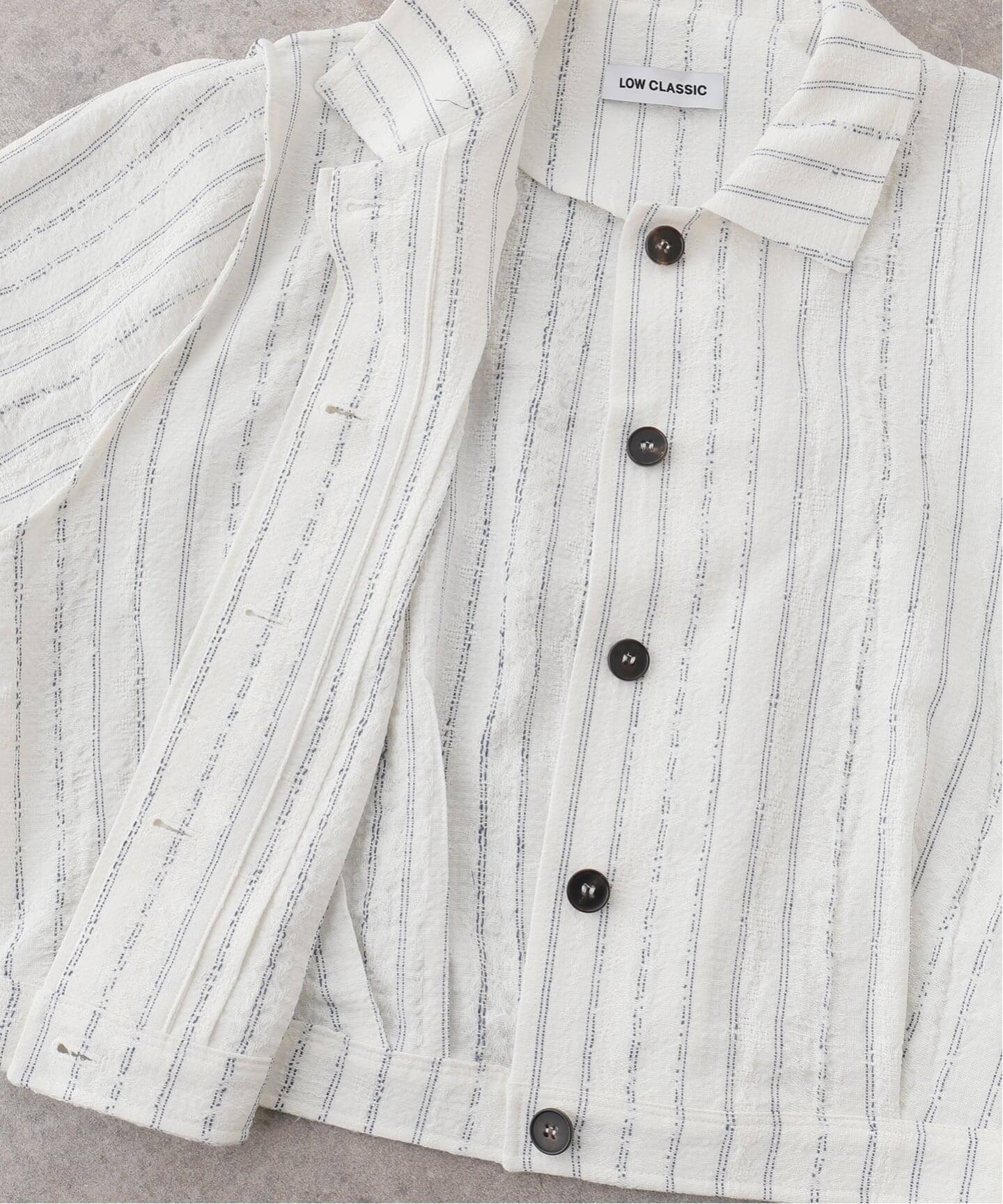 LOW CLASSIC/ロウ クラシック】 STRIPE PINCHED SHIRT JACKET（その他 