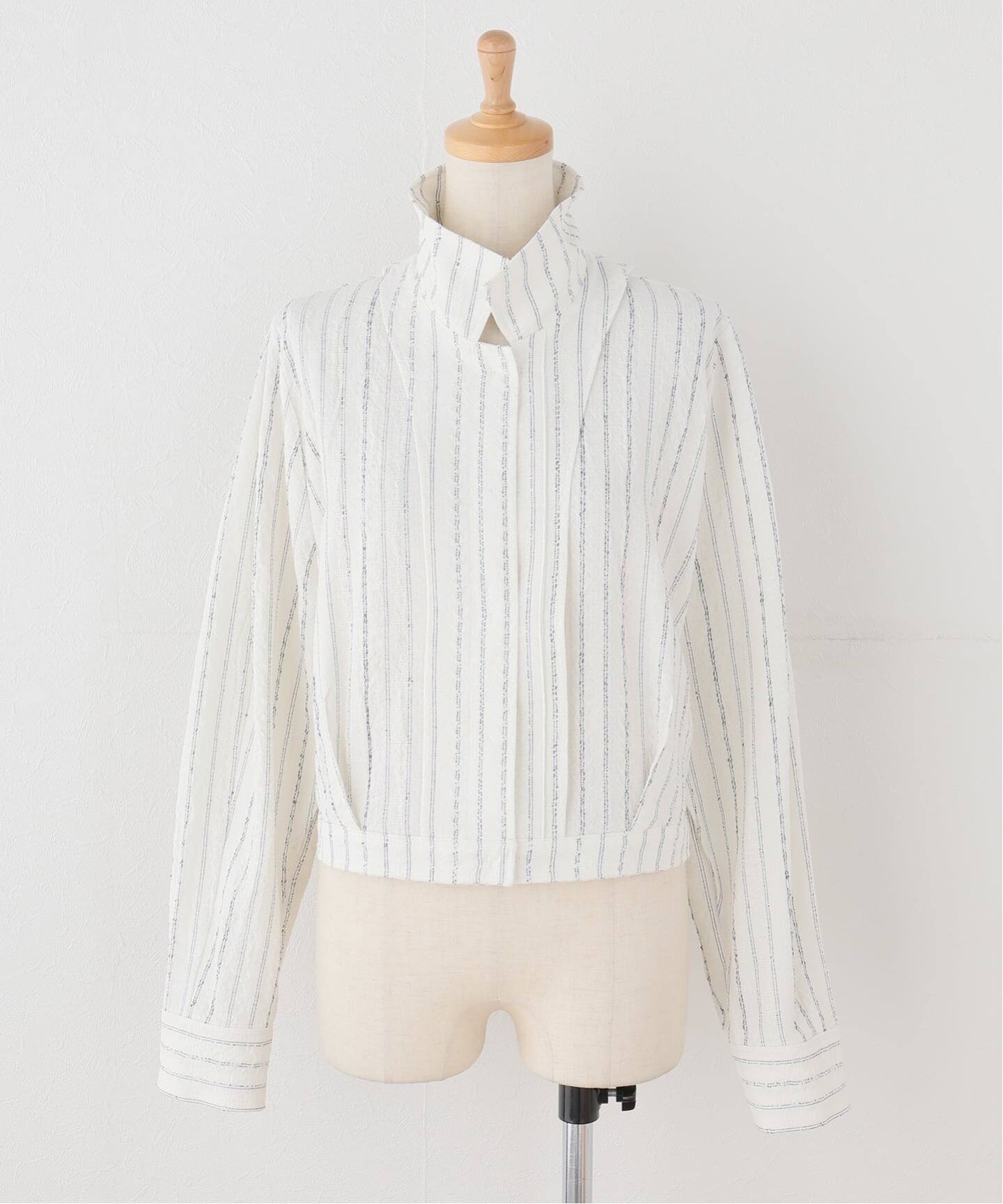 LOW CLASSIC/ロウ クラシック】 STRIPE PINCHED SHIRT JACKET（その他 