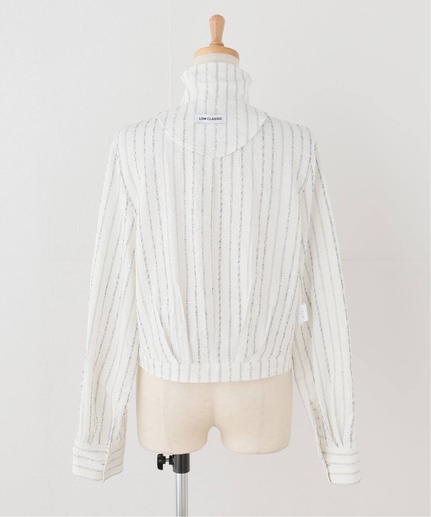 LOW CLASSIC/ロウ クラシック】 STRIPE PINCHED SHIRT JACKET（その他