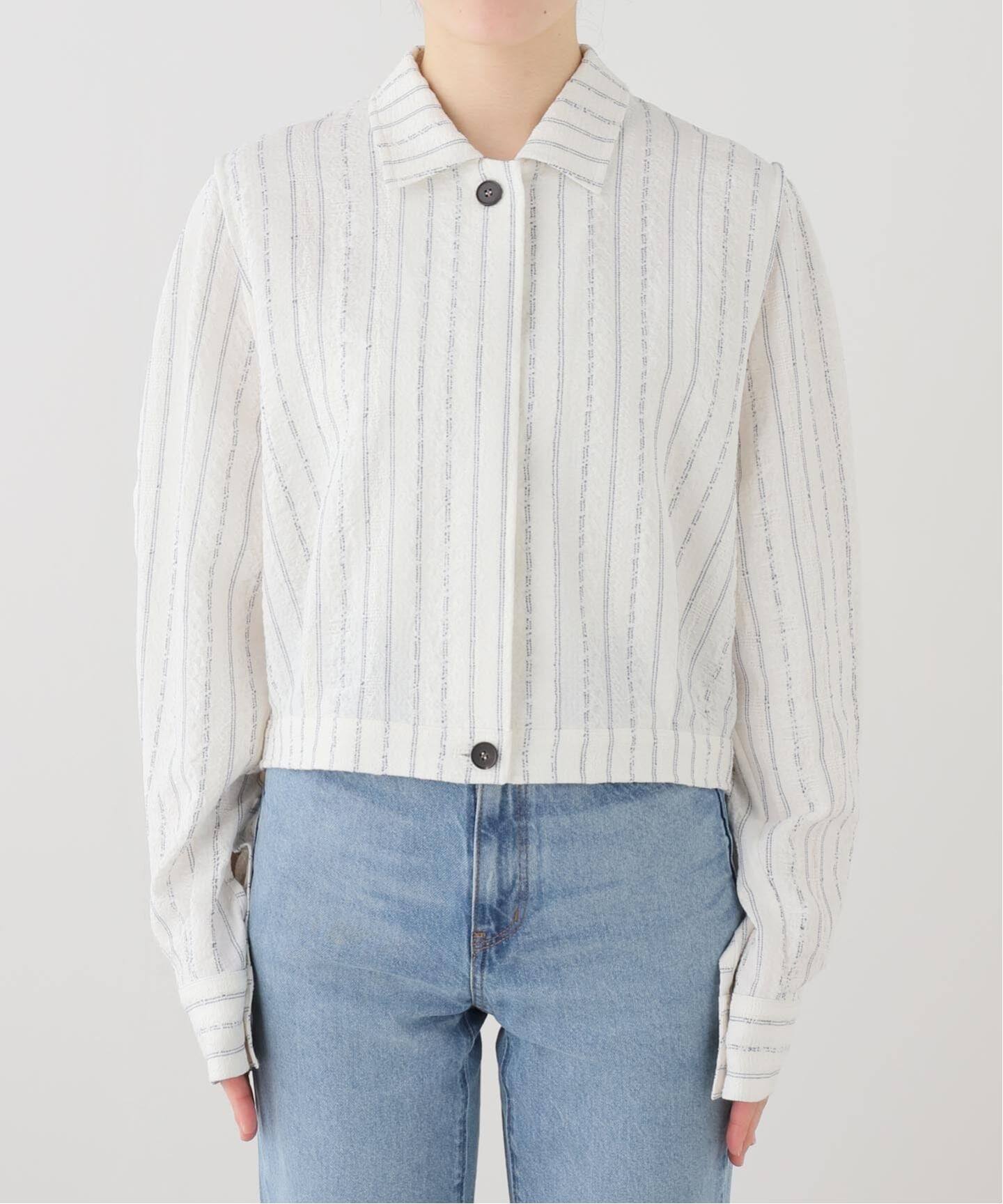LOW CLASSIC/ロウ クラシック】 STRIPE PINCHED SHIRT JACKET（その他 