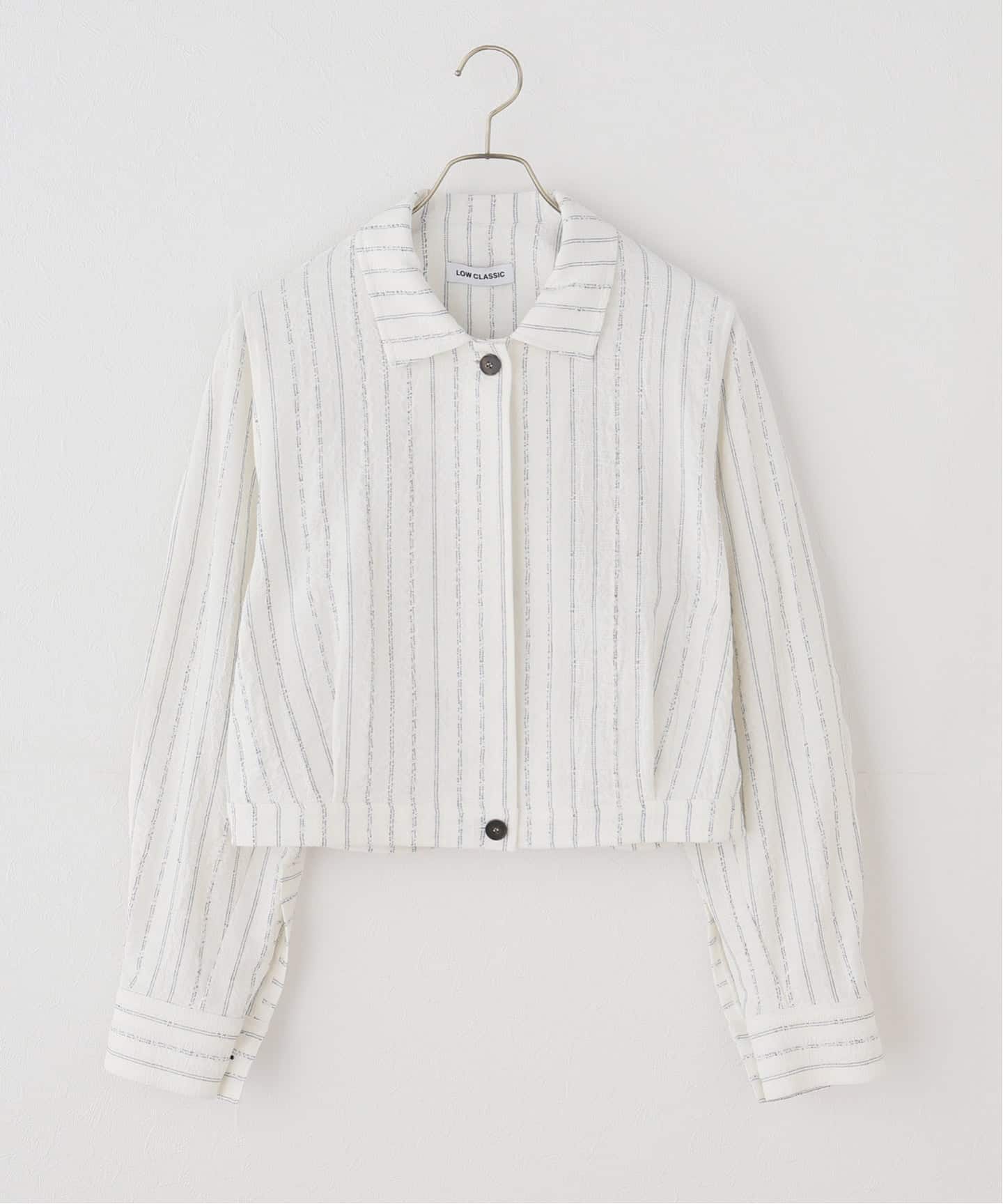 LOW CLASSIC/ロウ クラシック】 STRIPE PINCHED SHIRT JACKET（その他