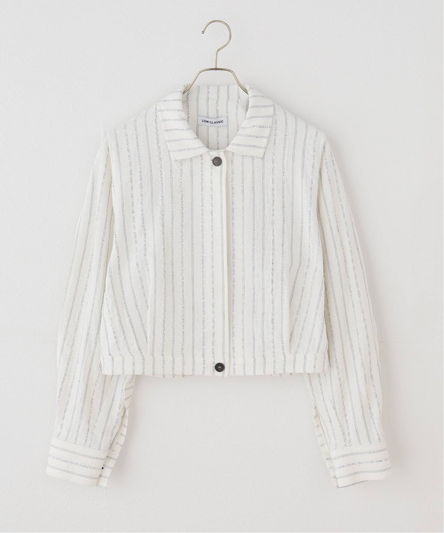 LOW CLASSIC/ロウ クラシック】 STRIPE PINCHED SHIRT JACKET（その他 