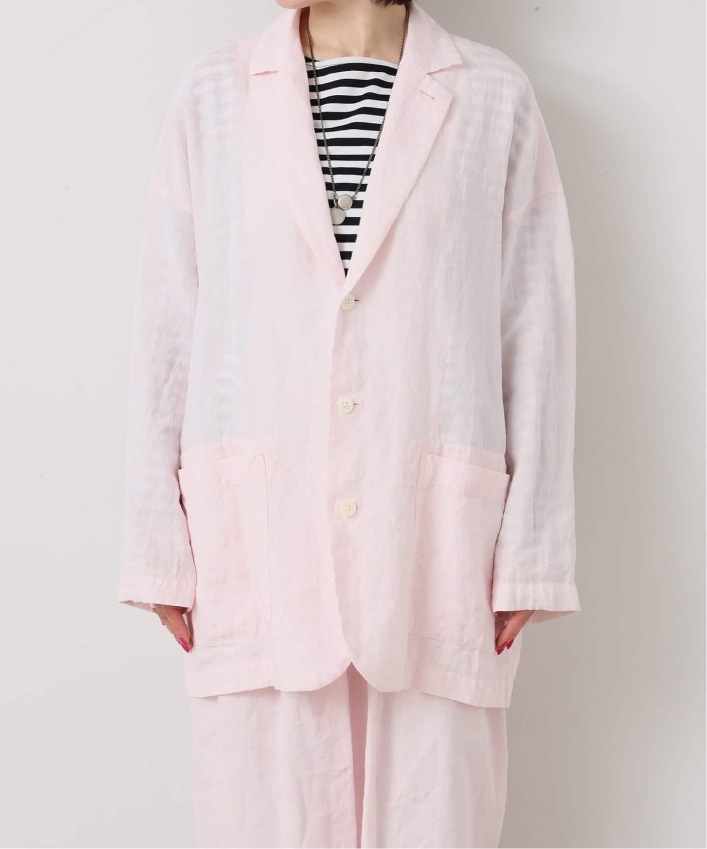 新品　journalstandard luxe リネンワッシャーパンツ　ピンク リネンワッシャーパンツ（その他パンツ）｜journal standard luxe