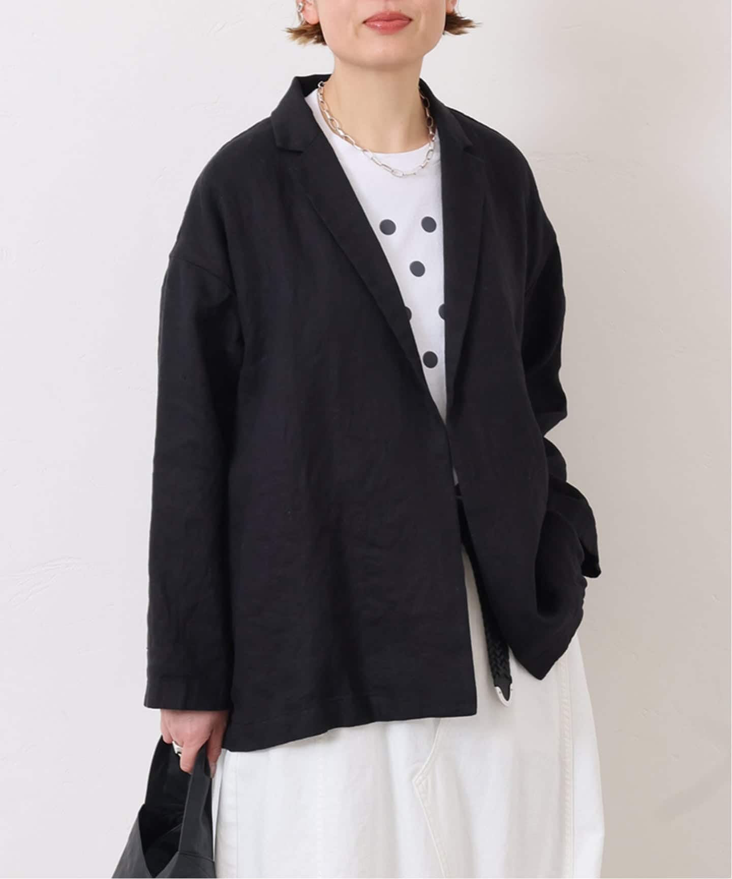 予約》フレンチリネンツイル テーラージャケット（テーラード