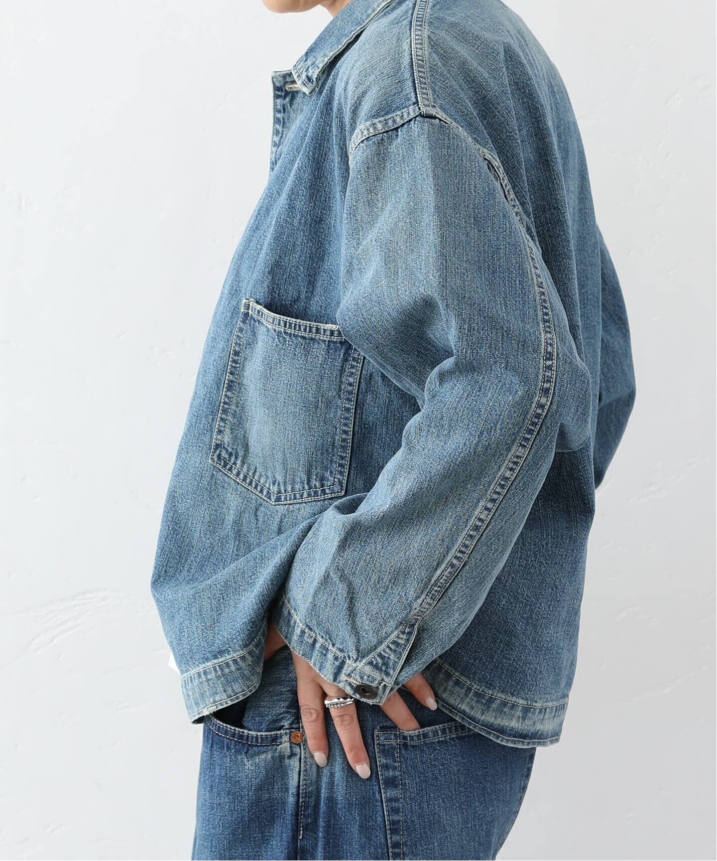 予約》【chimala】for luxe DENIM SHIRT JACKET（045）（デニム