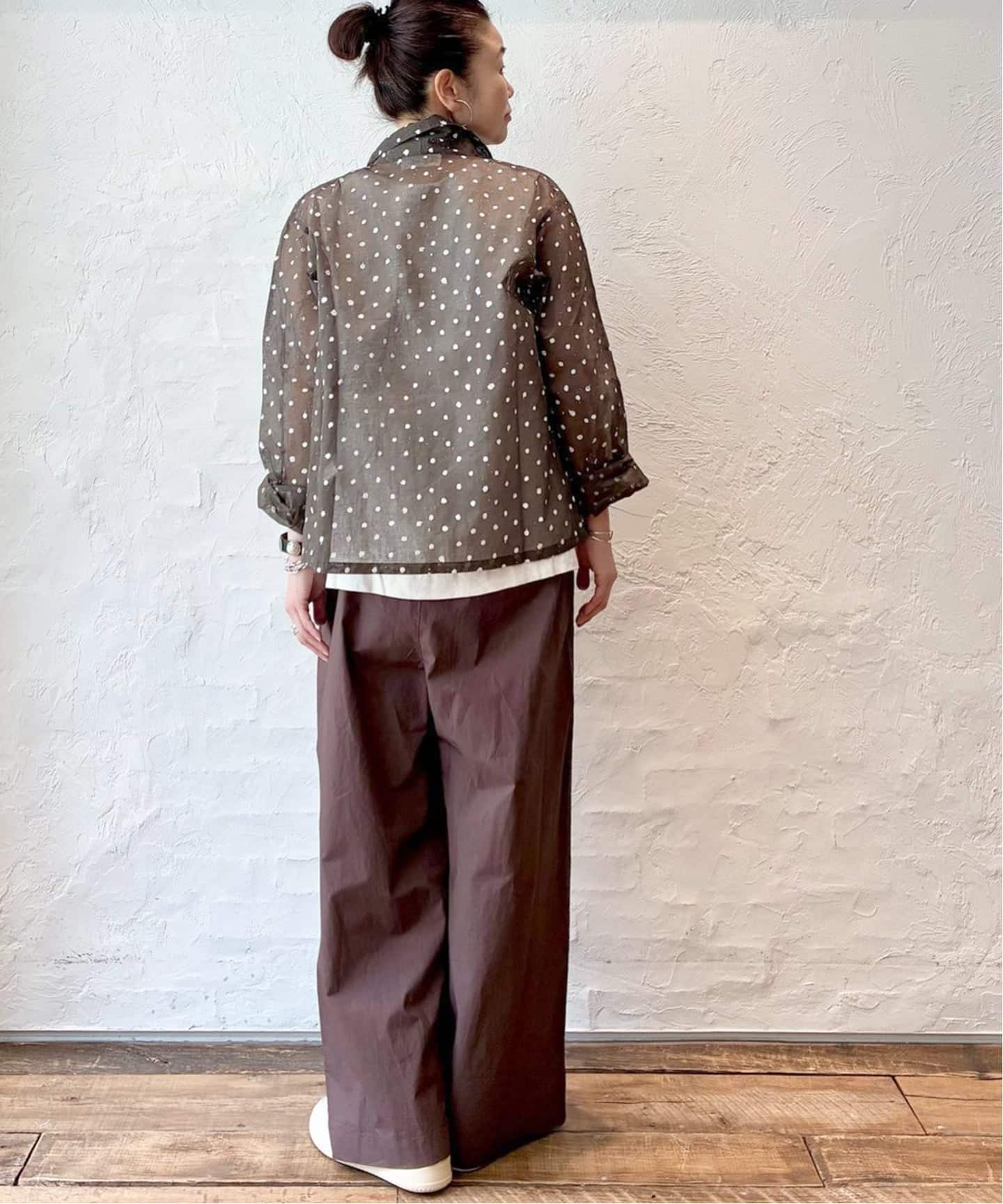 Khadi&Co- スナップボタンジャケット Khadi＆Co/カディ&コー】ORGANDY DOTS JACKET（その他ジャケット