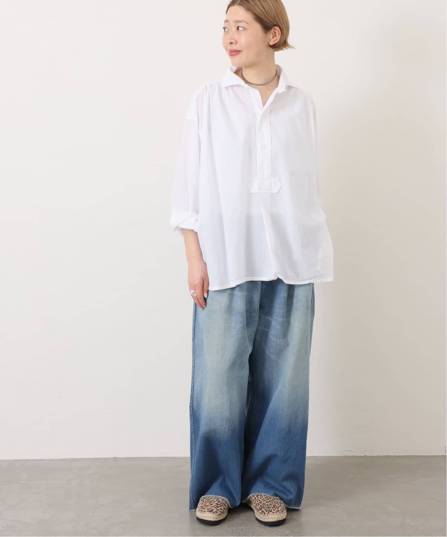ARMEN】 COTTON WORK GATHERED SHIRT（シャツ／ブラウス）｜journal