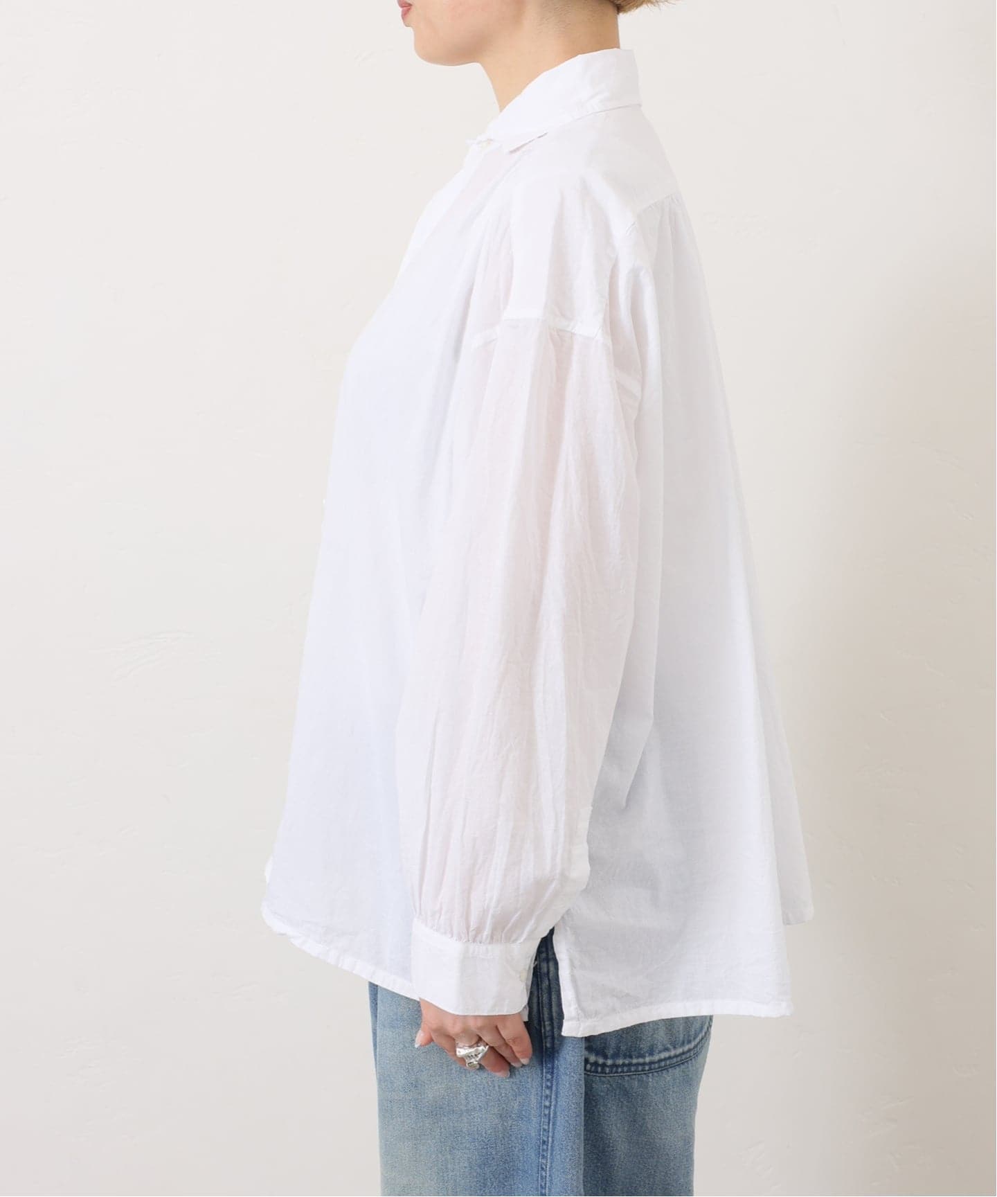 ARMEN】 COTTON WORK GATHERED SHIRT（シャツ／ブラウス）｜journal