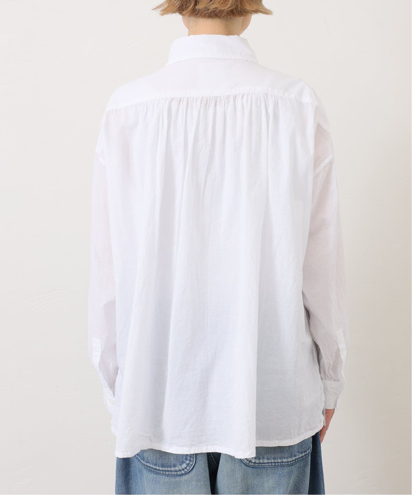 ARMEN】 COTTON WORK GATHERED SHIRT（シャツ／ブラウス）｜journal