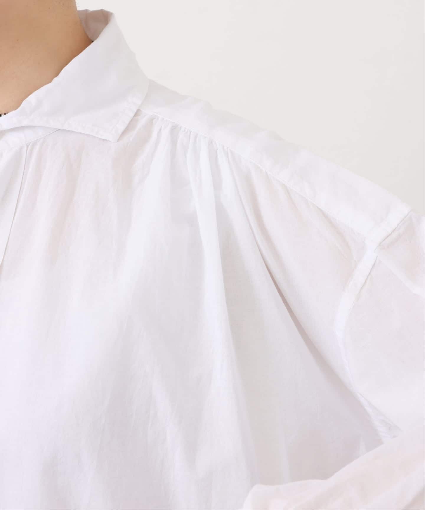 ARMEN】 COTTON WORK GATHERED SHIRT（シャツ／ブラウス）｜journal