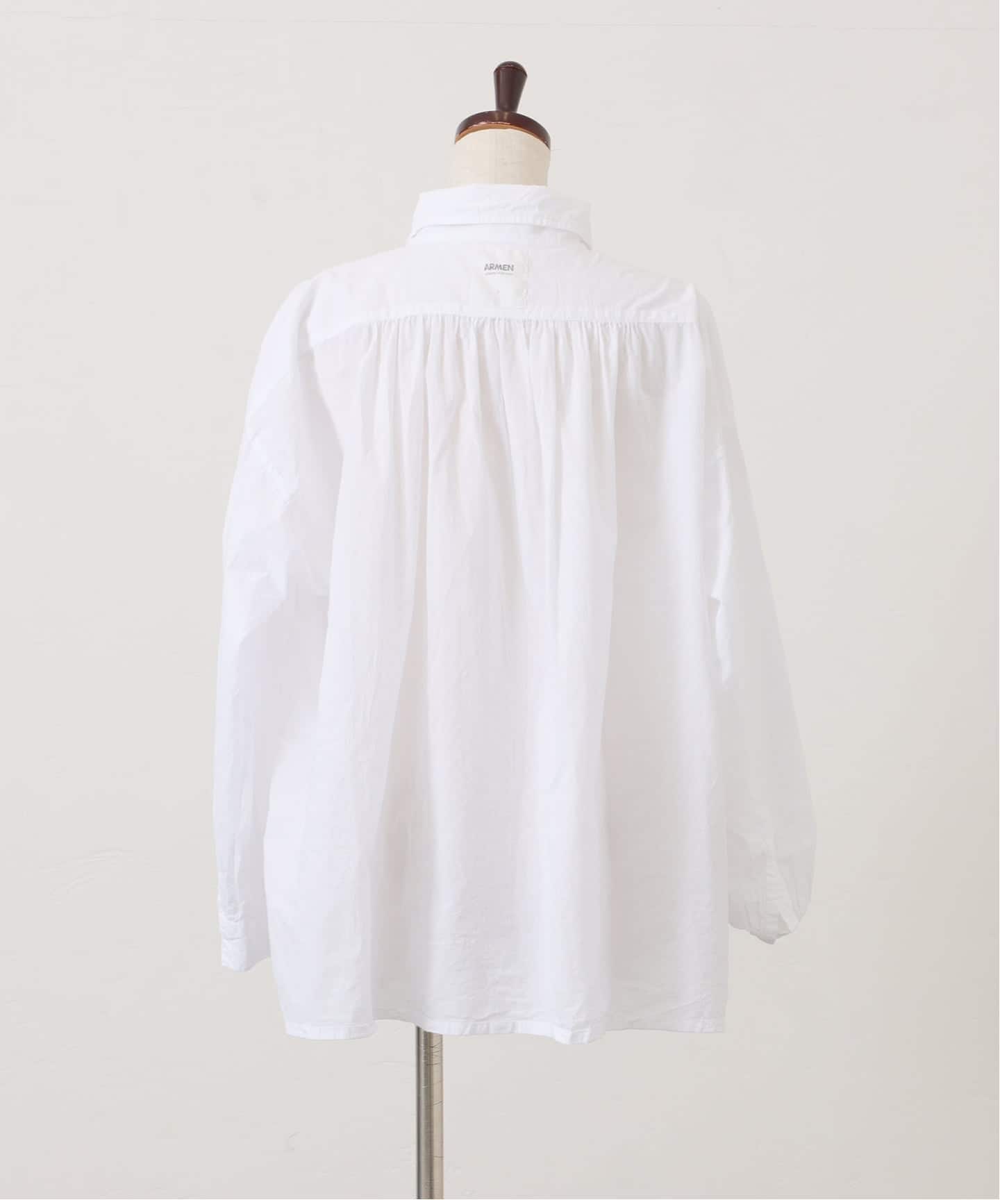 ARMEN】 COTTON WORK GATHERED SHIRT（シャツ／ブラウス）｜journal