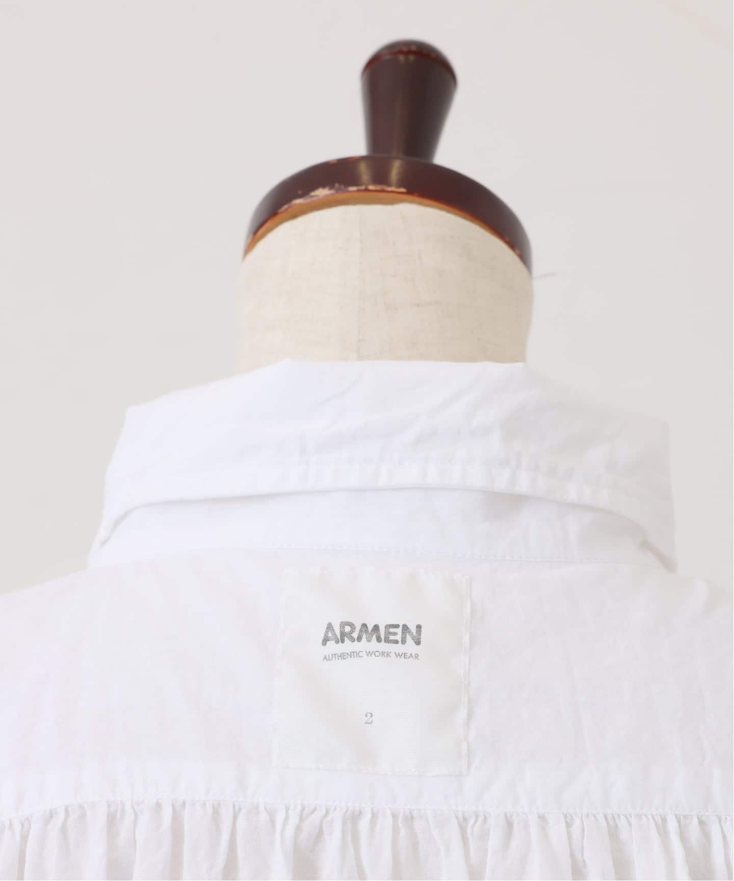 ARMEN】 COTTON WORK GATHERED SHIRT（シャツ／ブラウス）｜journal
