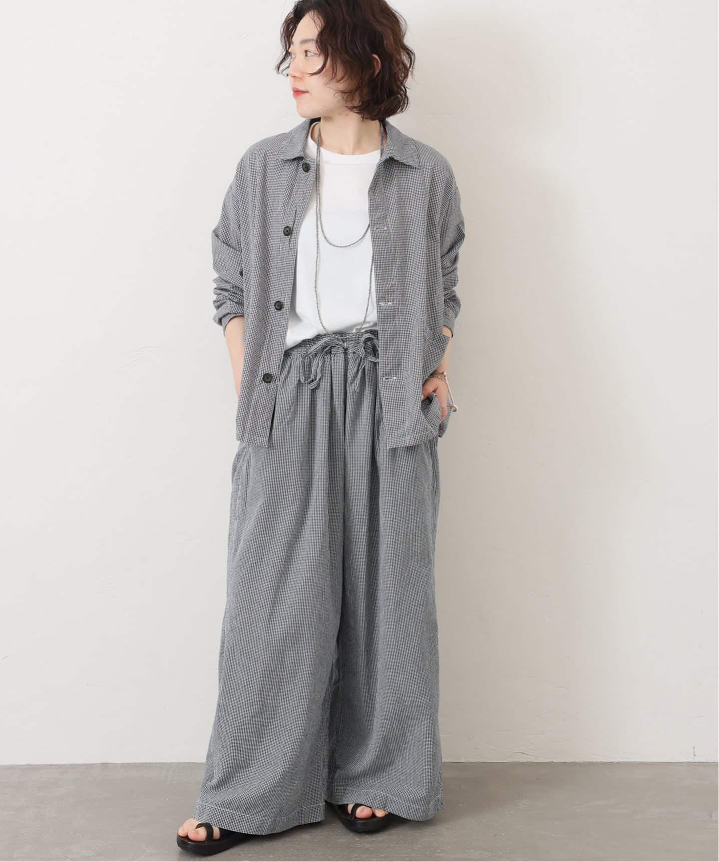 ARMEN】 SEERSUCKER GINGHAM WORK JACKET(その他ジャケット・スーツ ARMEN】 SEERSUCKER GINGHAM WORK JACKET(その他ジャケット・スーツ