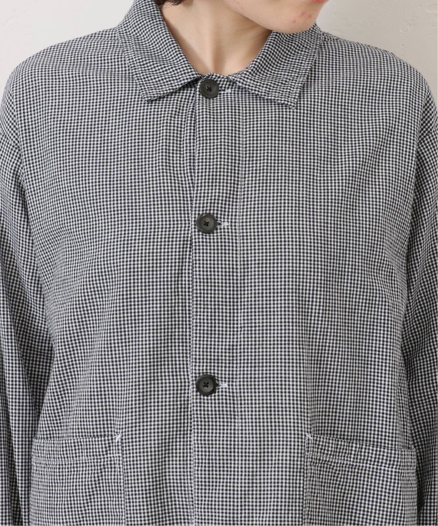 ARMEN】 SEERSUCKER GINGHAM WORK JACKET(その他ジャケット・スーツ ARMEN】 SEERSUCKER GINGHAM WORK JACKET(その他ジャケット・スーツ