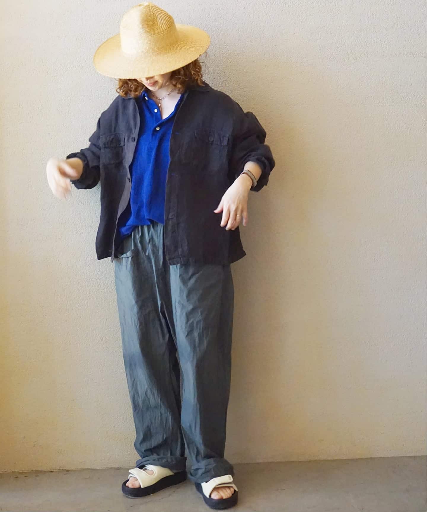 トップス journal standard Luxe linen work jacket maison de soil homme】 LINEN OVERDYE WORK JACKET（その他ジャケット