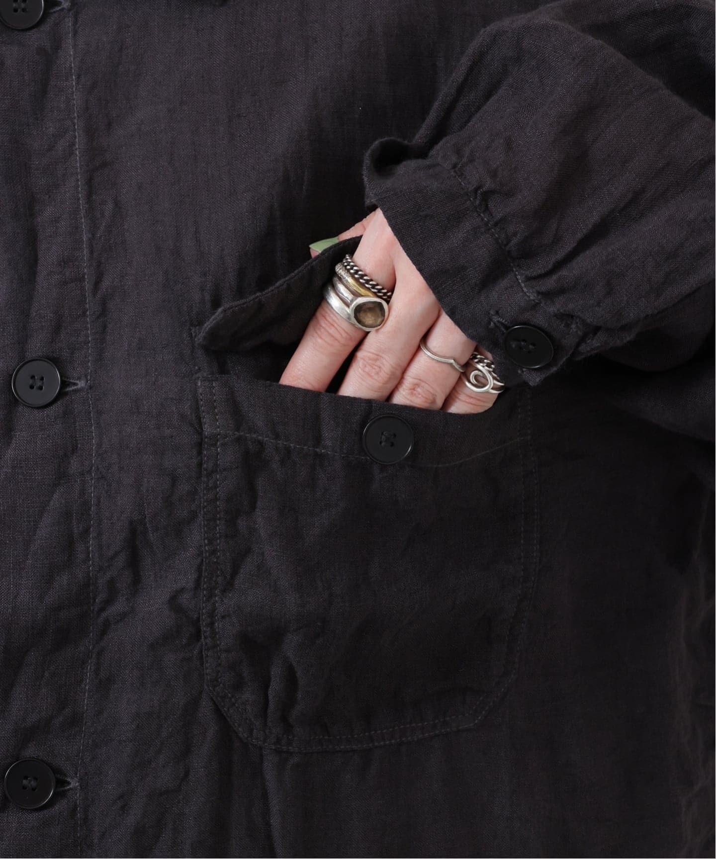 maison de soil homme】 LINEN OVERDYE WORK JACKET（その他ジャケット