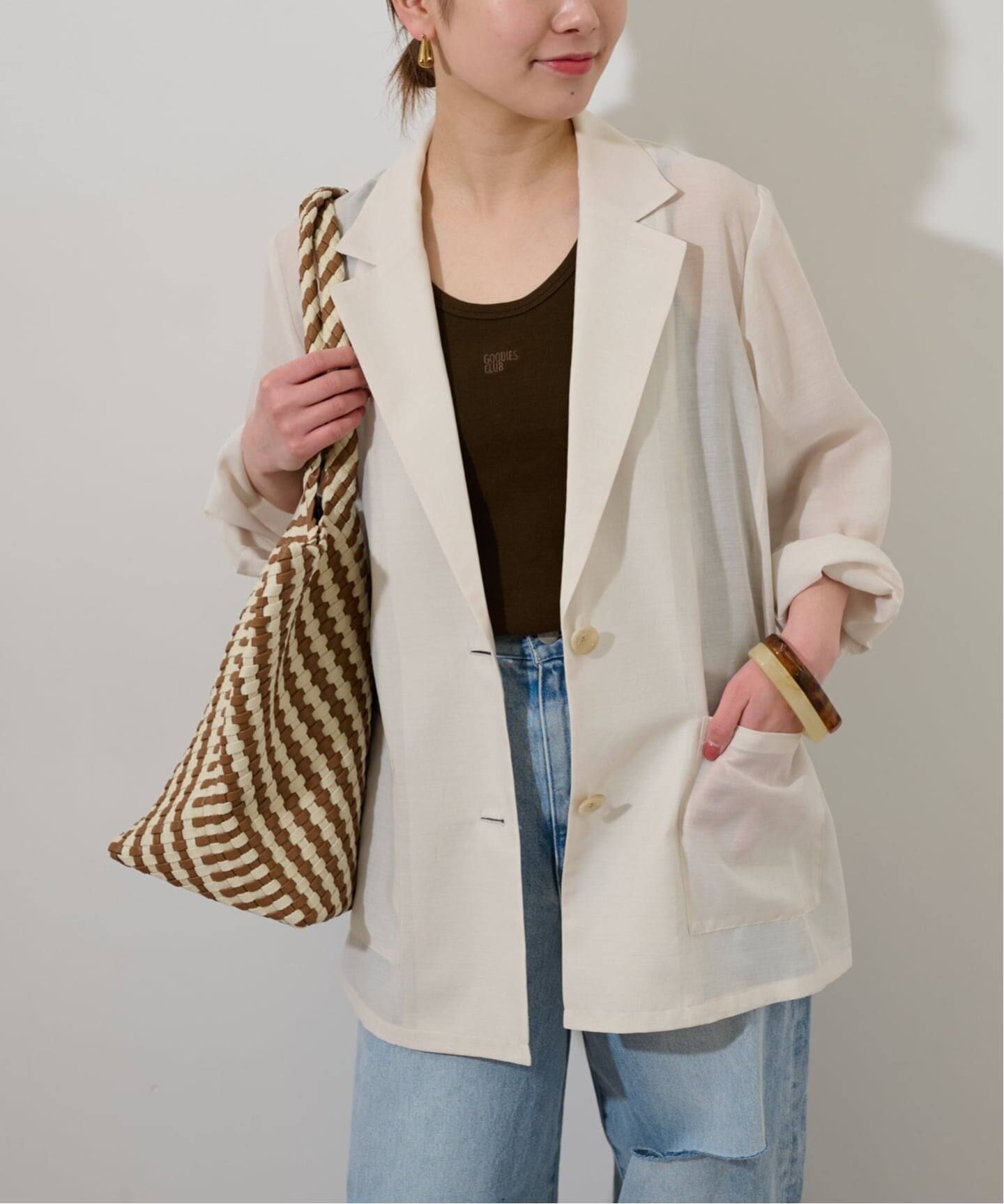 美品 JOURNAL STANDARD relume シアーテーラードジャケット 追加3》シアーテーラードジャケット（テーラードジャケット）｜JOURNAL