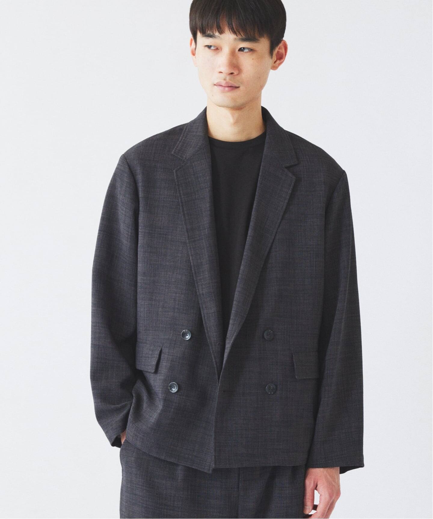 テックキャンバス ダブルプレスト ジャケット(セットアップ対応可能 