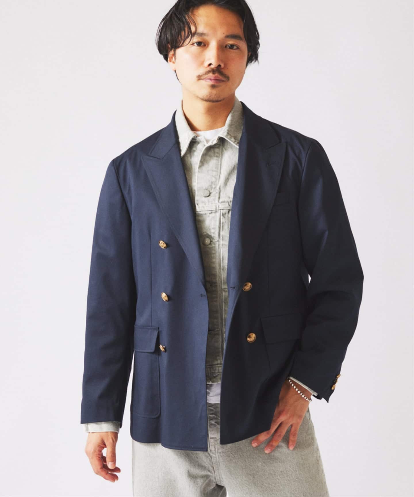 JOURNAL STANDARD relumeギャバネイビーブレザー　ジャケット 追加2》T/Wギャバネイビーブレザー | ジャーナルスタンダード