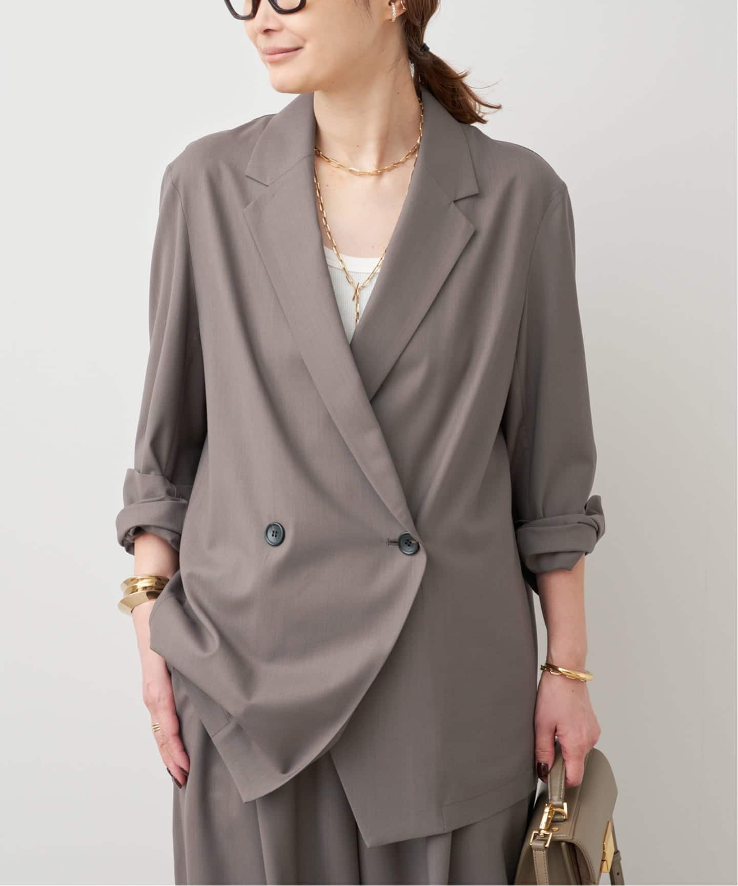 新品　上下セットDeuxieme Classe SPWOOL ジャケット＆パンツ Deuxieme Classe（ドゥーズィエムクラス） ジャケット テーラード