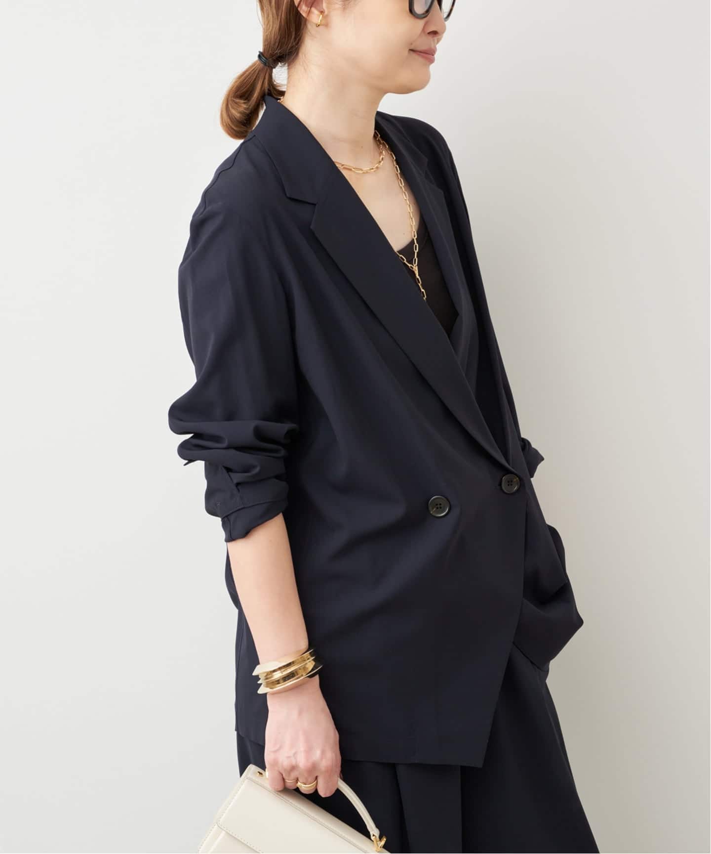 完売品　ドゥーズィエムクラス　SPWOOL シャツジャケット　ネイビー SPWOOL シャツジャケット（テーラードジャケット）｜Deuxieme Classe