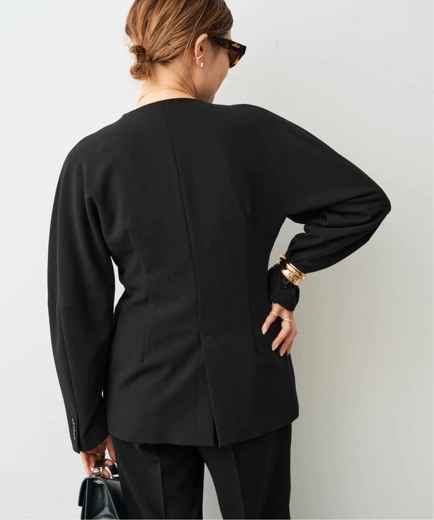 CELERI ノーカラー ジャケット（ノーカラージャケット）｜Deuxieme