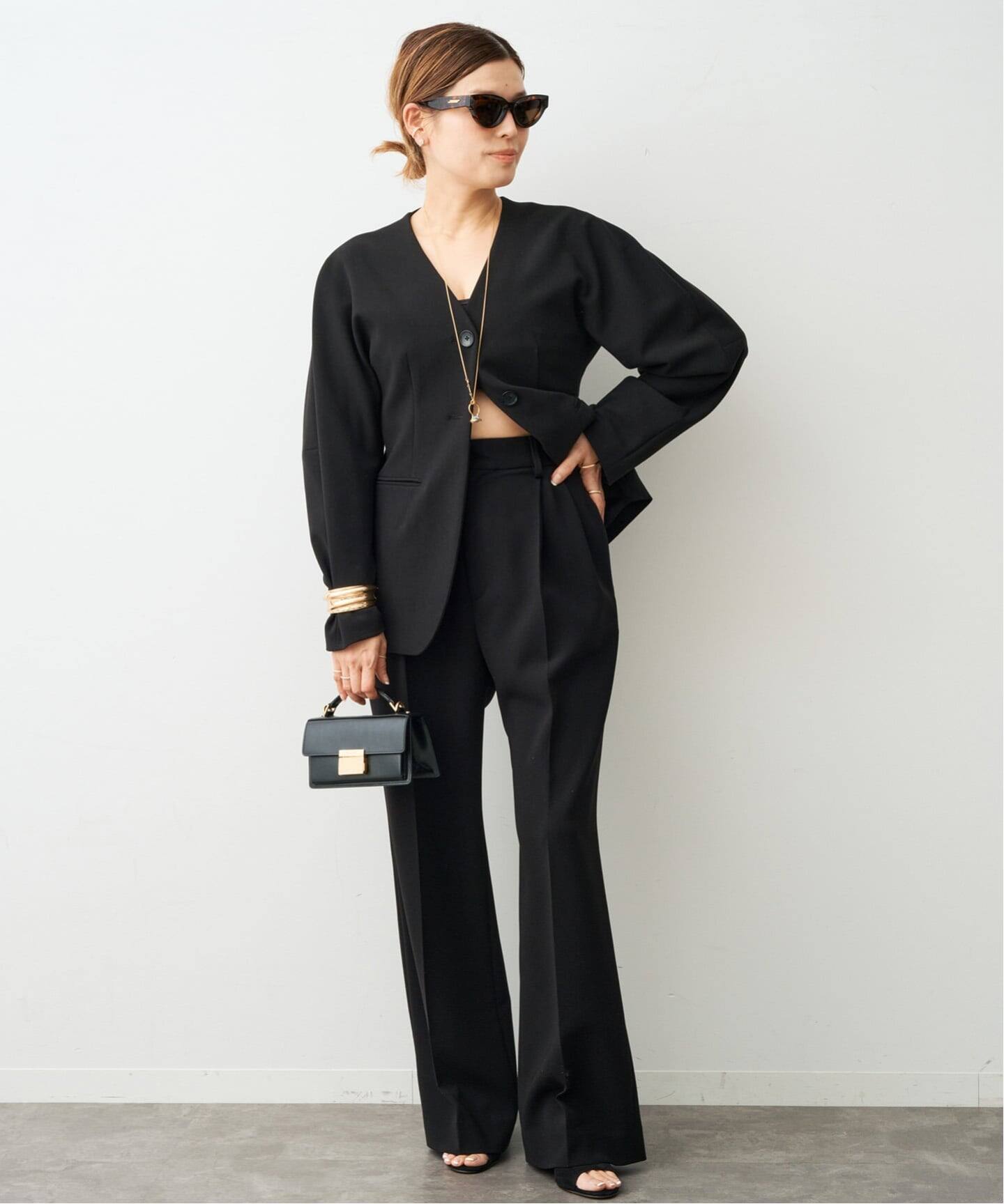 CELERI ノーカラー ジャケット（ノーカラージャケット）｜Deuxieme