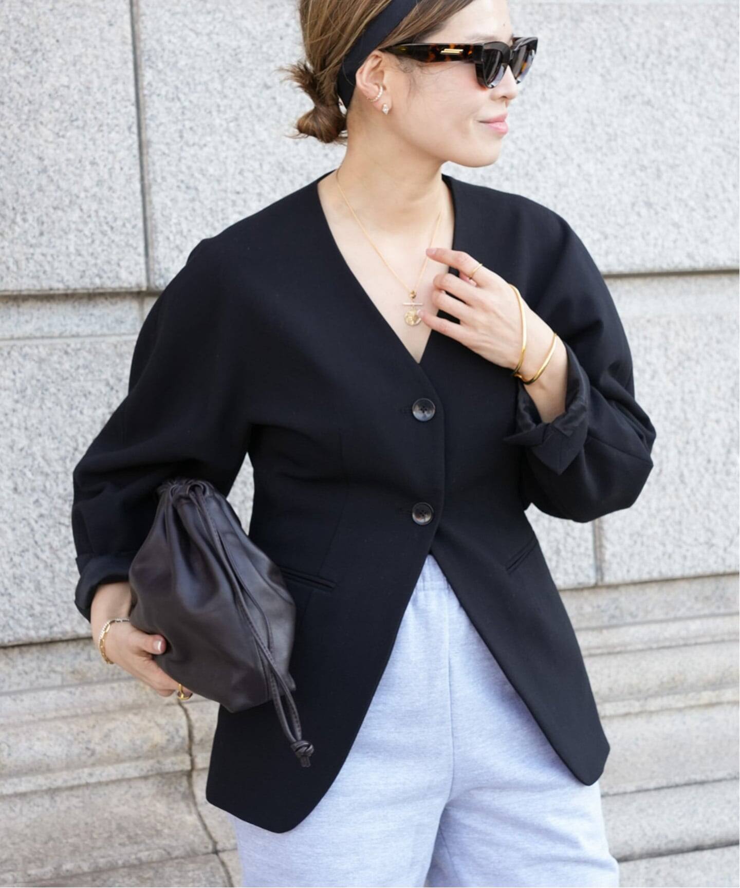 予約》CELERI ノーカラー ジャケット（ノーカラージャケット