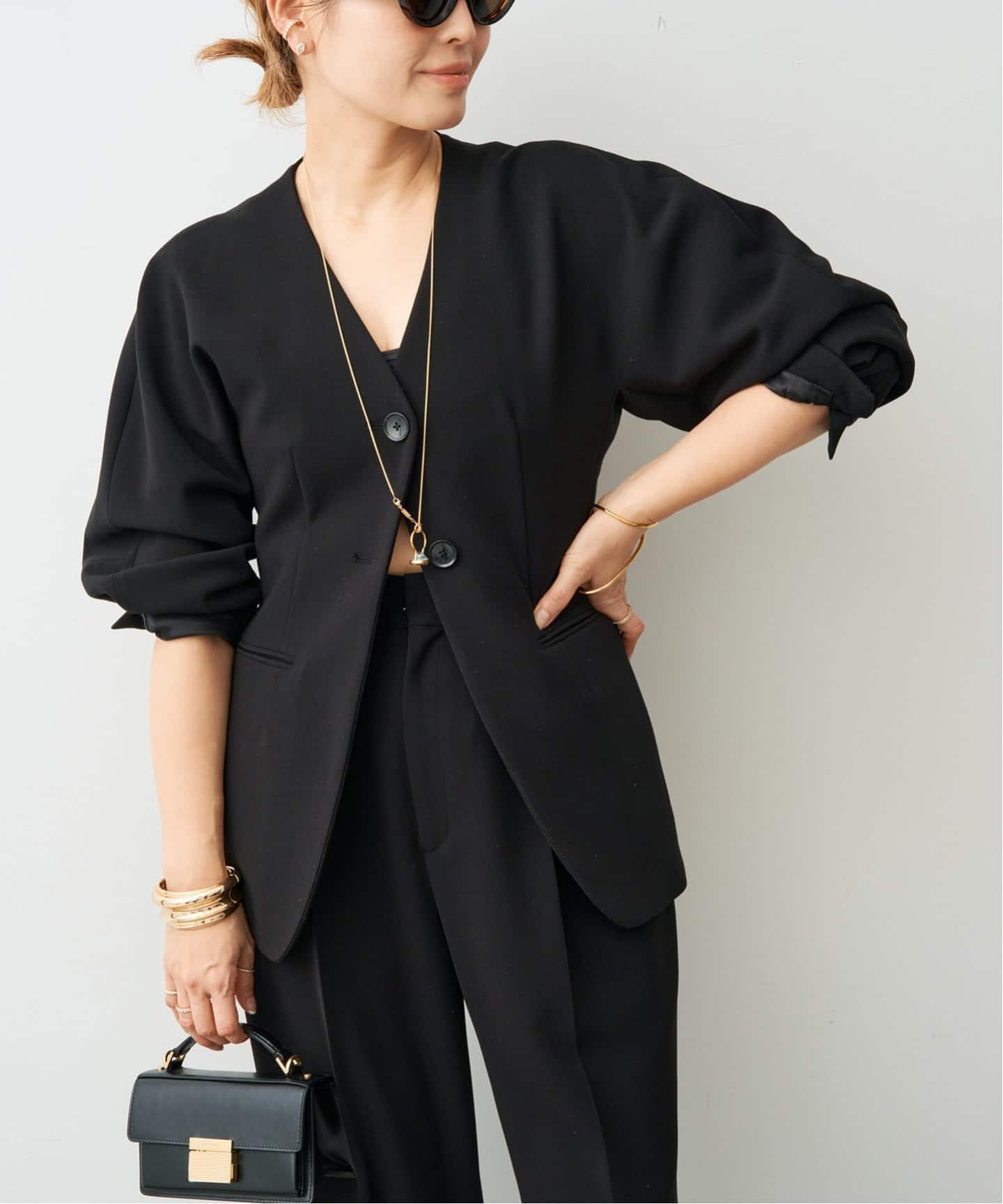 Deuxieme classe CELERIノーカラージャケット新品38 追加 CELERI ノーカラー ジャケット（ノーカラージャケット