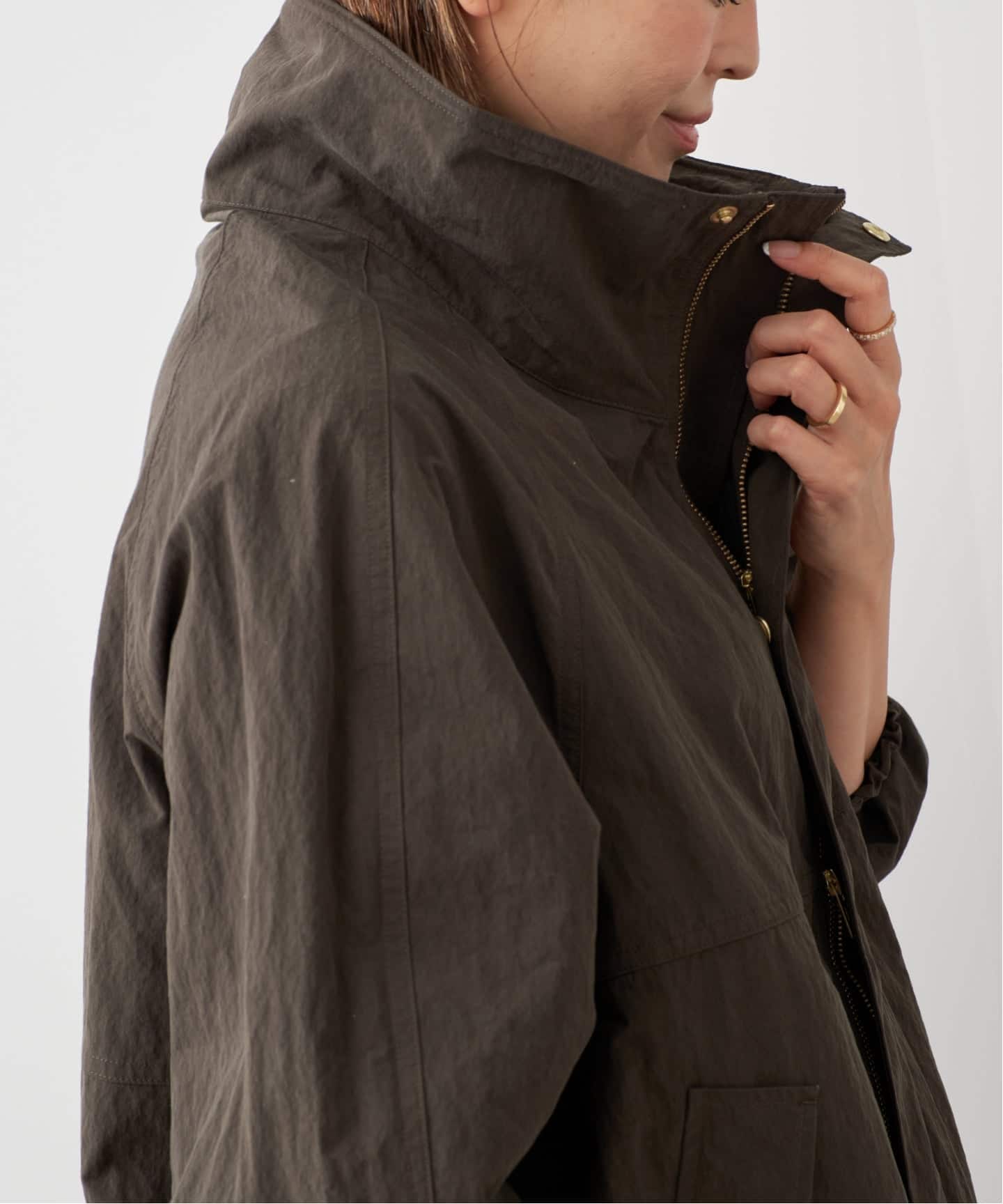 MUSE ドゥーズィエムクラス コットン ブルゾン ベージュ WEATHER FULL ZIP ブルゾン（その他ブルゾン／アウター）｜Deuxieme